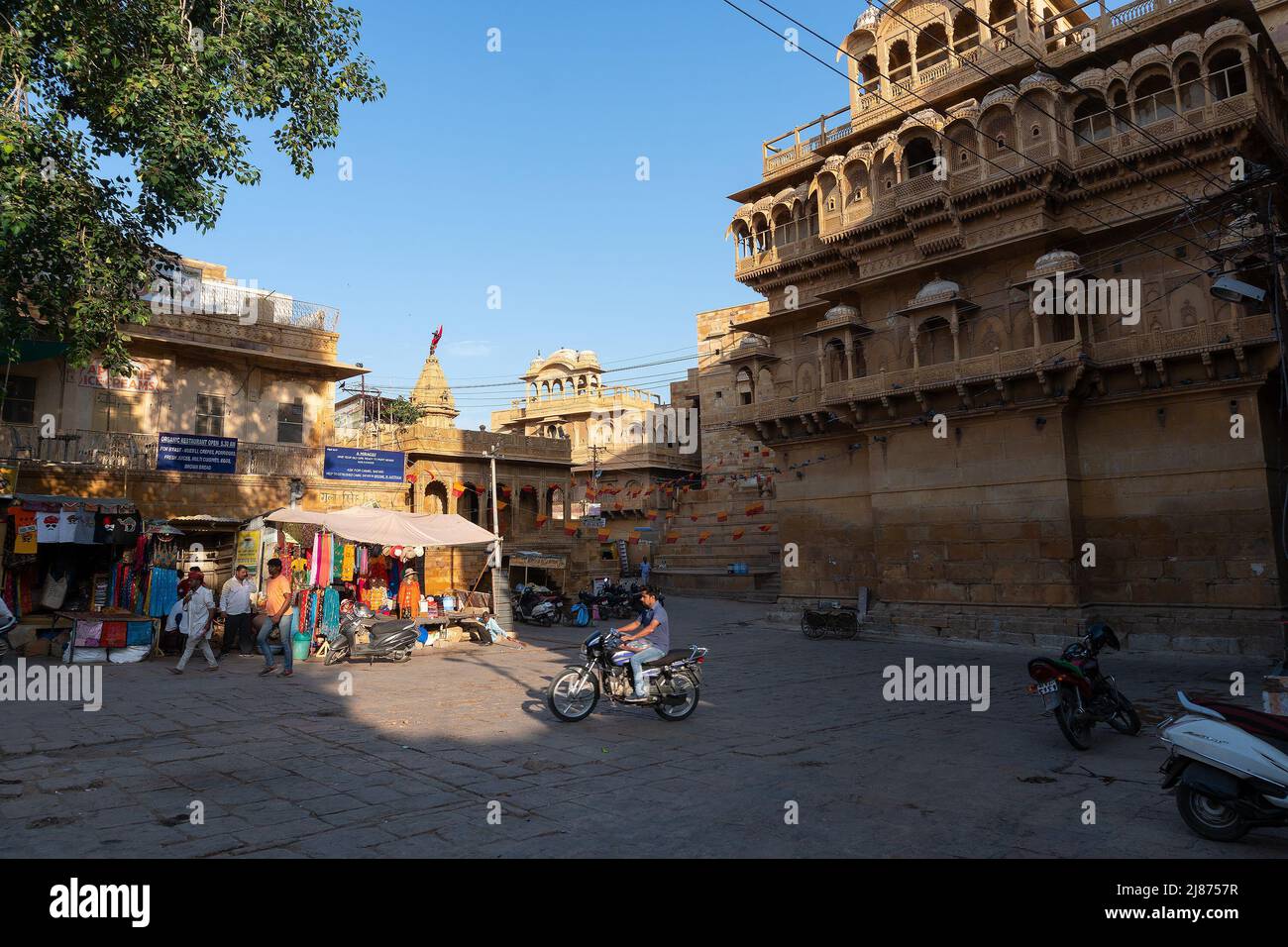 Jaisalmer, Rajasthan, Inde - 13 octobre 2019 : vue intérieure du fort Jaisalmer ou du fort Sonar Quila ou du fort doré, en grès jaune, le matin Banque D'Images