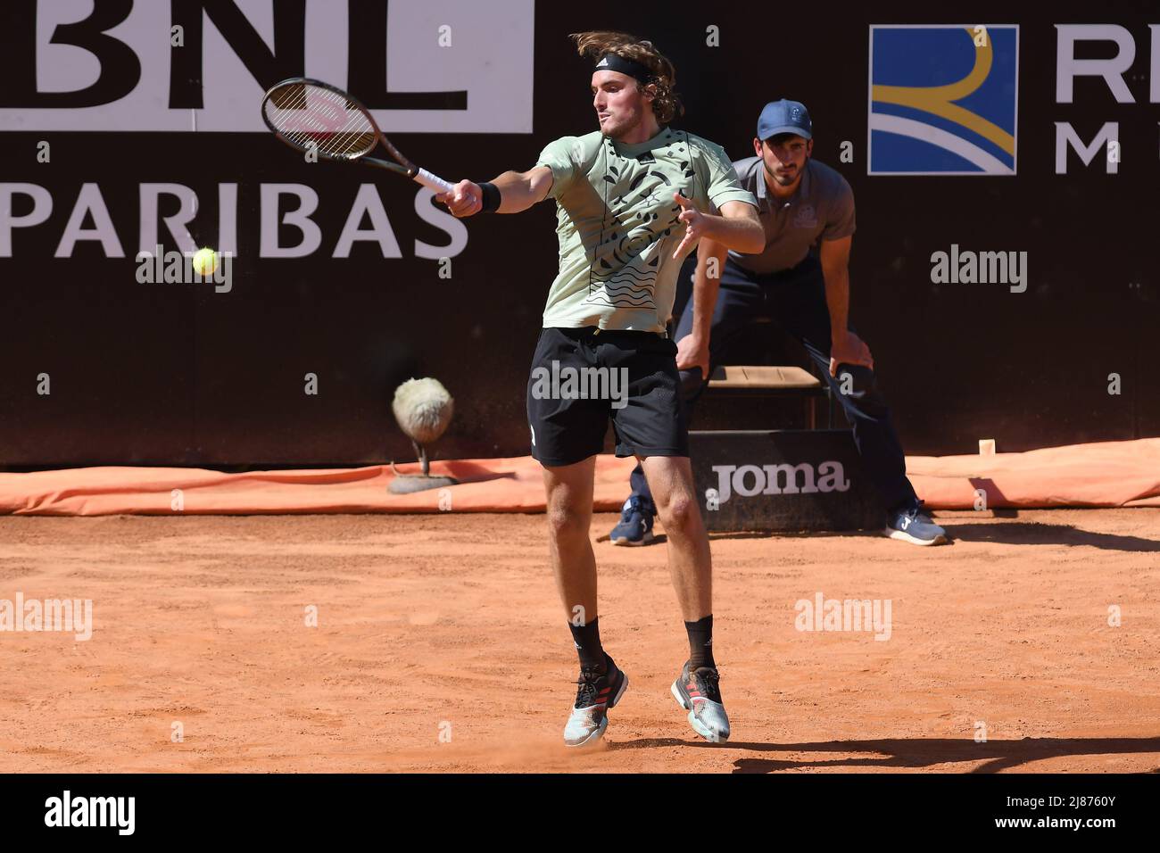 Rome, Italie. 13th mai 2022. 13th mai 2022; Foro Italico, Rome, Italie:  Tournoi de tennis ouvert italien ATP Rome, quart de finale; Stefanos  Tsitsipas (GRE) lors de sa victoire 2-0 sur Jannik