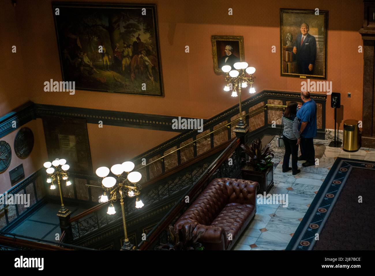 Intérieur du bâtiment de la capitale de l'État de Caroline du Sud à Columbia SC Banque D'Images