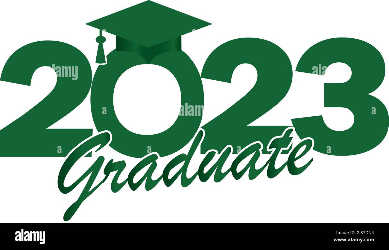 Classe verte de 2023 diplômés Banque D'Images