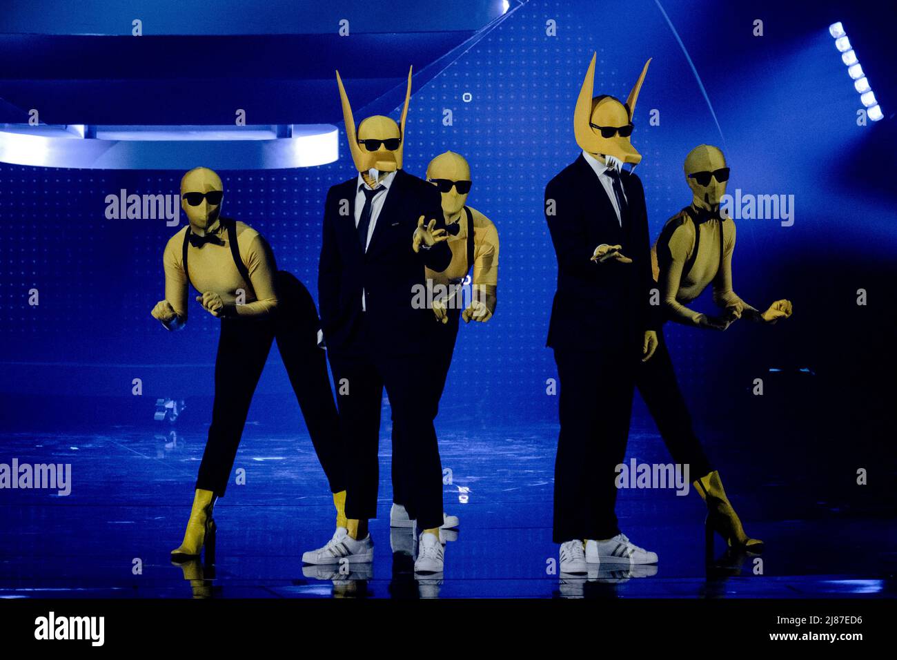 Turin, Italie. 13th mai 2022. 2022-05-13 13:57:20 TURIN - Alvan et Ahez de Norvège pendant la répétition de la finale du Concours Eurovision de chanson. ANP SANDER KING netherlands Out - belgium Out Credit: ANP/Alay Live News Banque D'Images