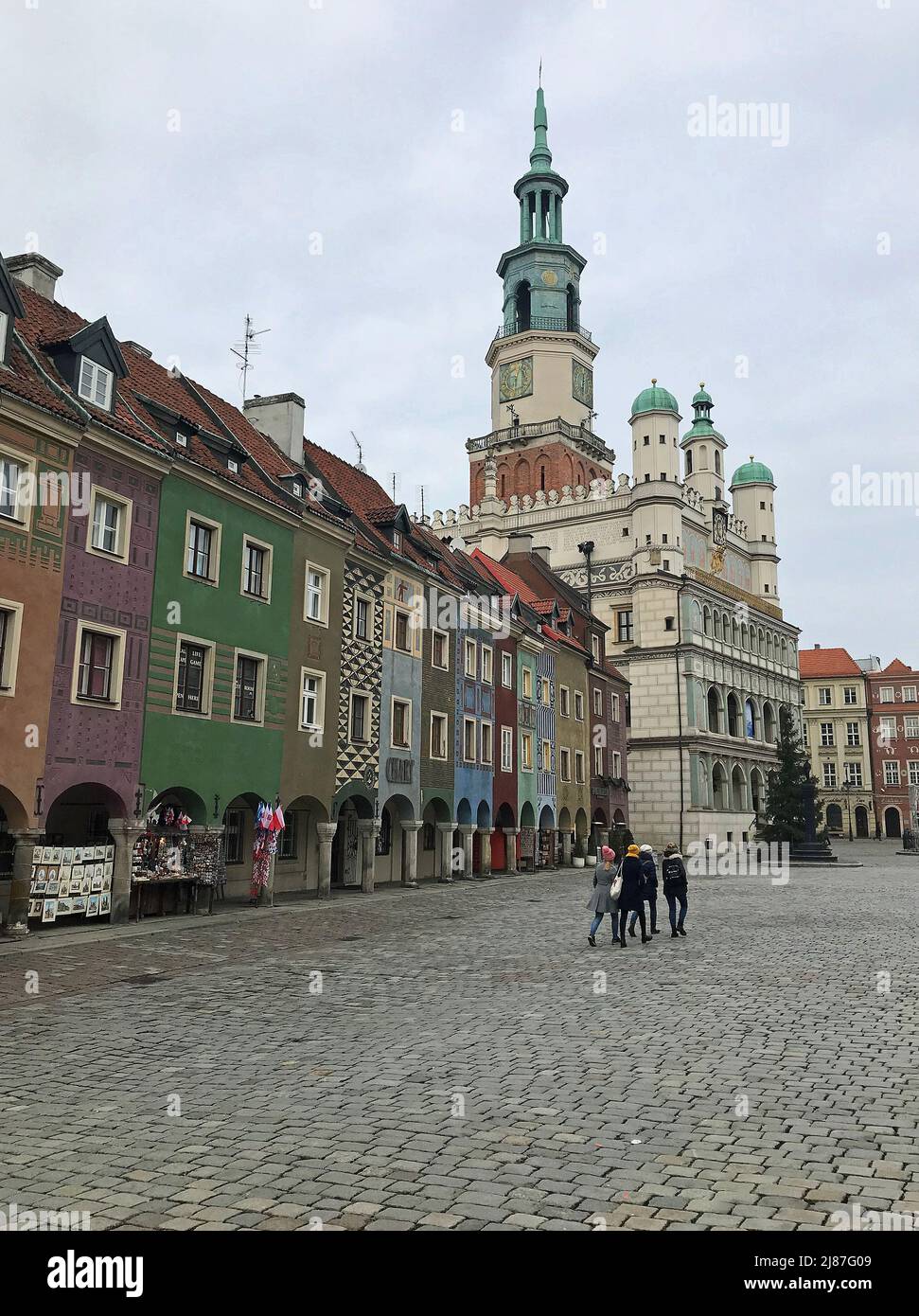 Ancienne place du marché de Poznan, Pologne Banque D'Images