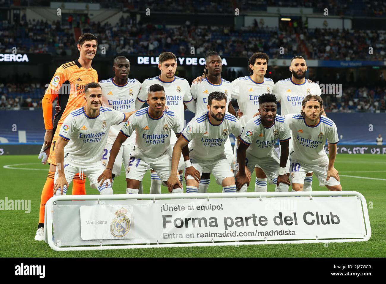 Madrid, Espagne. 12th mai 2022. Real Madrid Team group line-up (Real) football/Soccer : Espagnol 'la Liga Santander' match entre Real Madrid CF 6-0 Levante UD à l'Estadio Santiago Bernabeu à Madrid, Espagne . Crédit: Mutsu Kawamori/AFLO/Alay Live News Banque D'Images