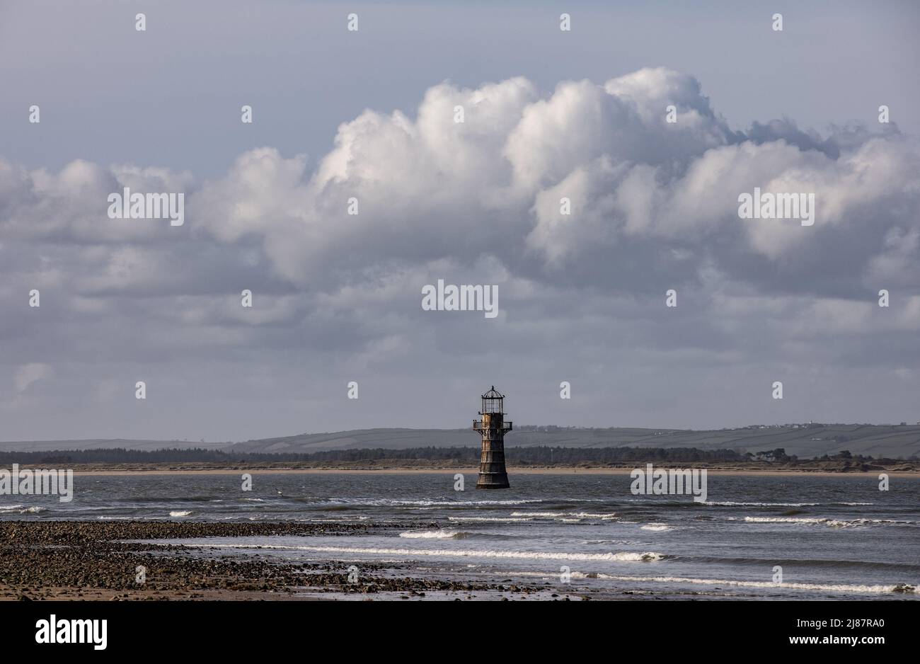 Phare de Whiteford sur la côte de la péninsule de Gower dans le sud du pays de Galles avec: Phare de Whiteford où: Swansea, Royaume-Uni quand: 24 mars 2021 crédit: Phil Lewis/WENN Banque D'Images