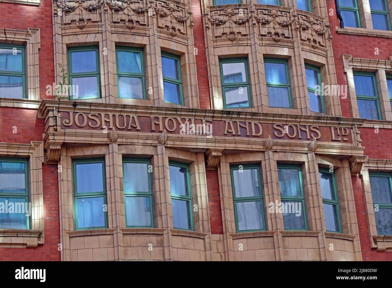 Joshua Hoyle and Sons Ltd. De 50 Piccadilly, Manchester, Cotton Spinning and Manufacturing Company (1893-1939). Maintenant l'entrepôt de l'hôtel Malmaison Banque D'Images