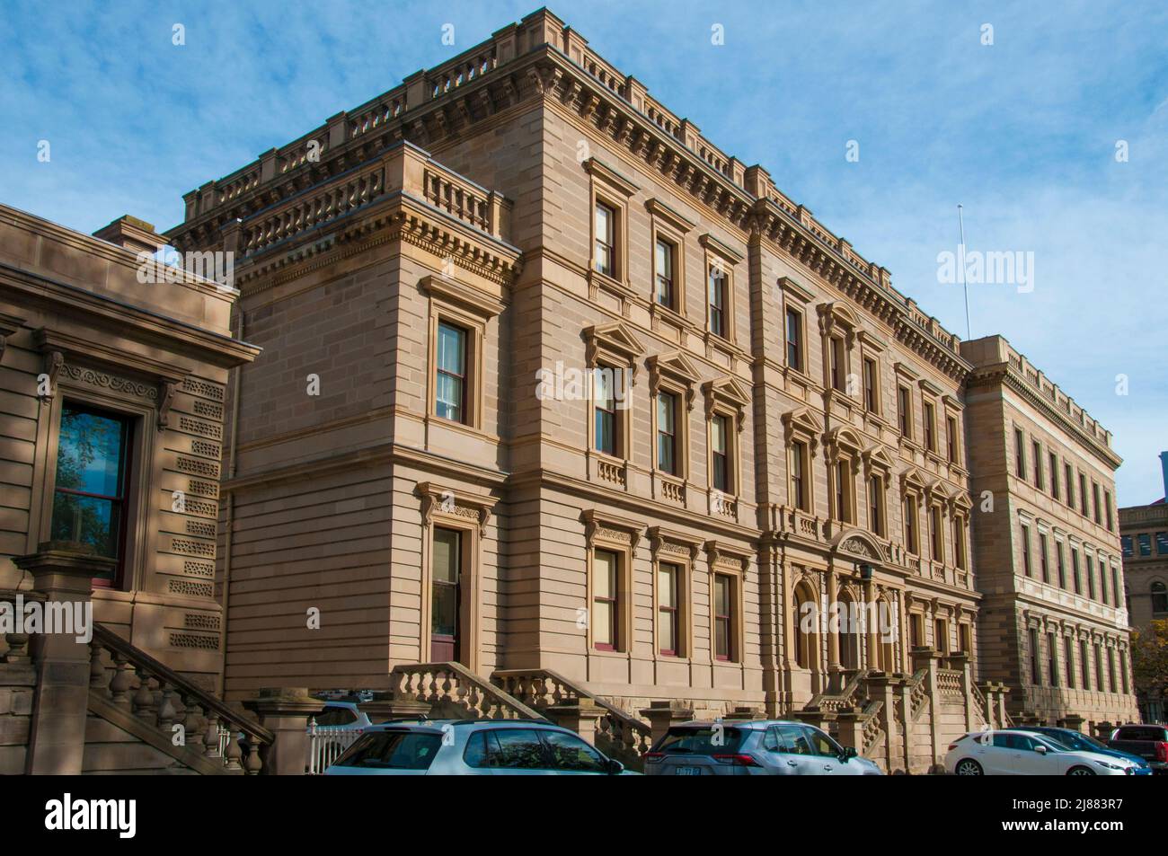 Treasury Building sur Franklin Square, Hobart, Tasmanie, Australie Banque D'Images