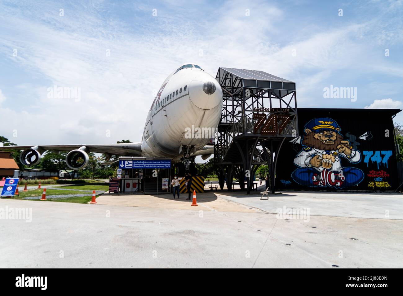 Samut Prakan, Thaïlande. 14 mai 2022. Un Boeing 747 à la retraite qui a été converti en café. Matt Hunt / Neato. Credit: Matt Hunt / Neato / Alay Live News Banque D'Images