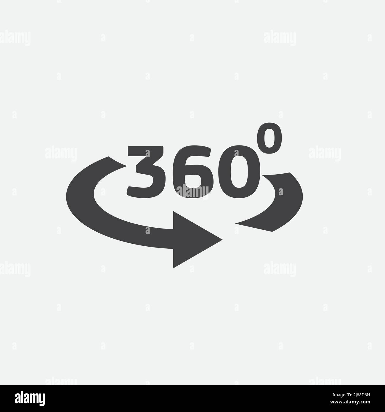 icône plate à 360 degrés pour votre conception Illustration de Vecteur