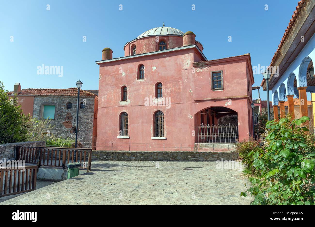 Mosquée Halil Bey à Kavala, Macédoine, Grèce. Banque D'Images