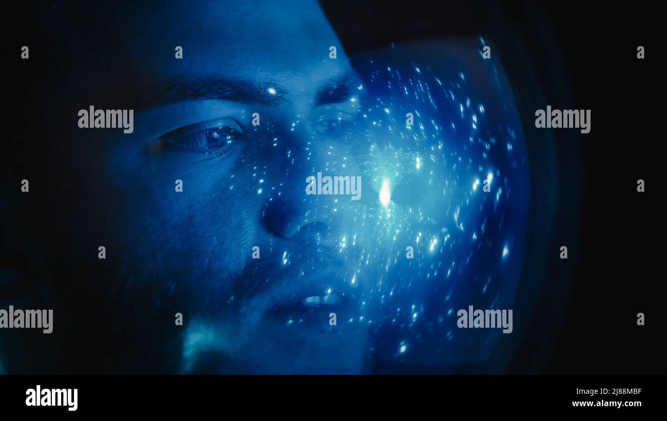 voyage futuriste dans le monde métaverse Banque D'Images