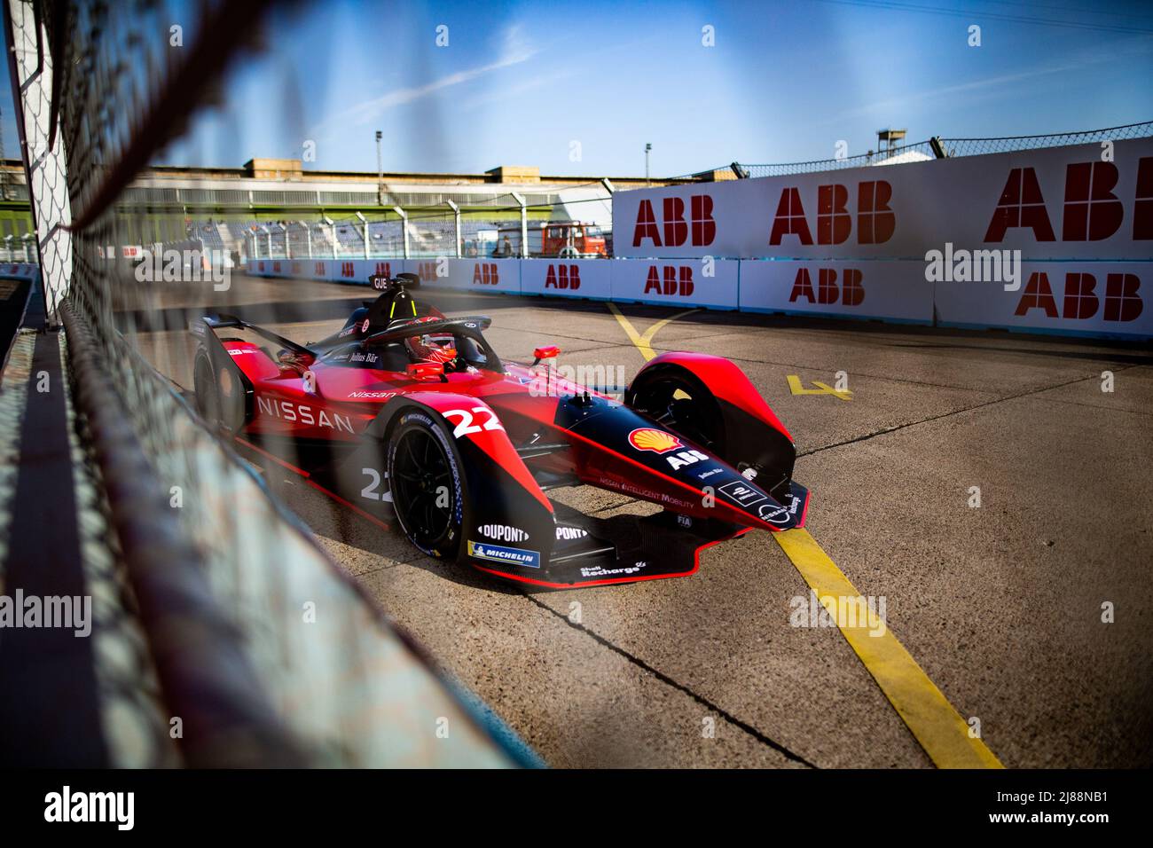 Berlin, Allemagne. 14th mai 2022. 22 GUNTHER Maximilian (ger), Nissan e.dams, Nissan IM03, action lors de l'ePrix de Berlin 2022, 5th rencontre du Championnat du monde de Formule E de la FIA ABB 2021-22, sur le circuit de rue de l'aéroport de Tempelhof du 13 au 15 mai à Berlin - photo: Joao Filipe/DPPI/LiveMedia crédit: Independent photo Agency/Alay Live News Banque D'Images