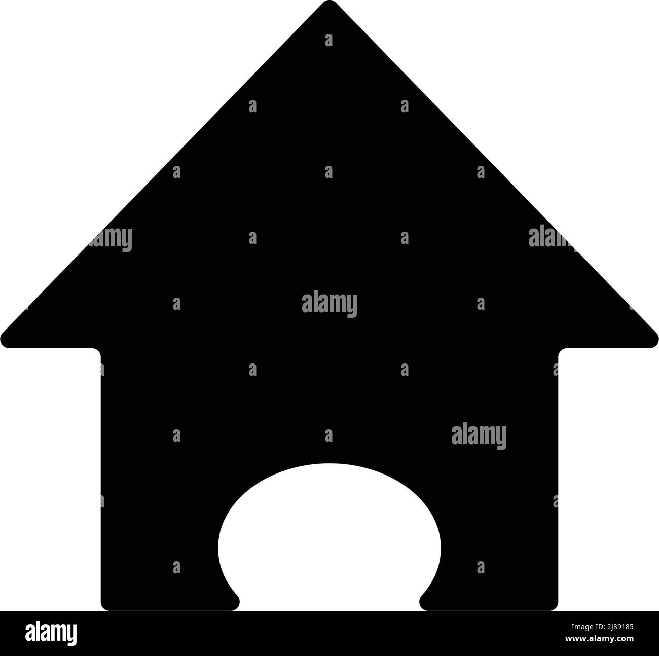 Icône de silhouette de maison noire. Vecteur modifiable. Illustration de Vecteur