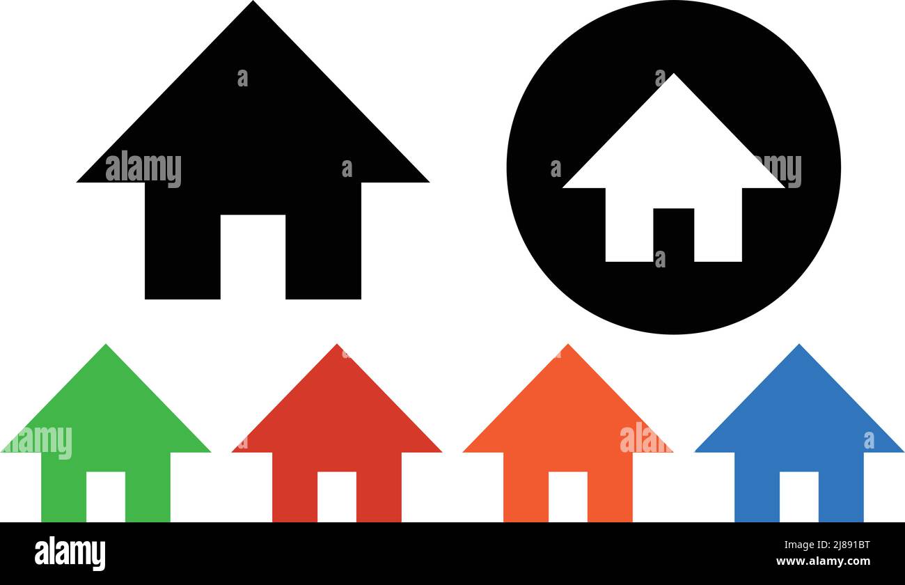 Ensemble d'icônes d'accueil. Vecteur sur la maison. Vecteur modifiable. Illustration de Vecteur