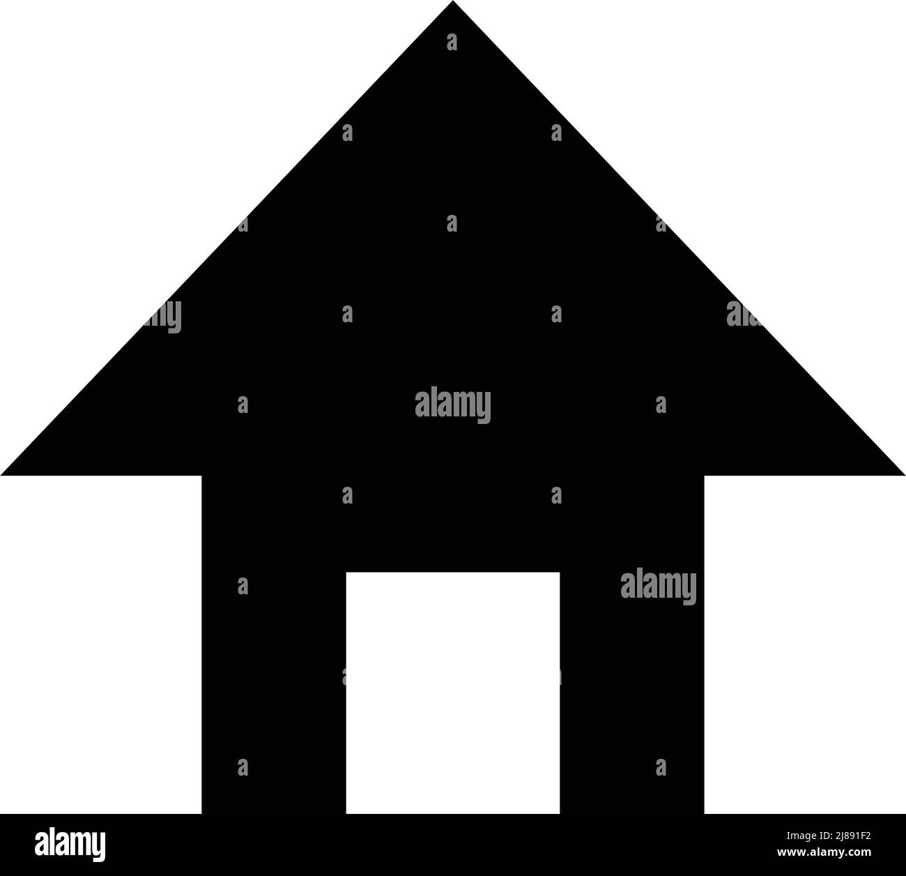 Icône de silhouette de maison. Icône Accueil. Vecteur modifiable. Illustration de Vecteur