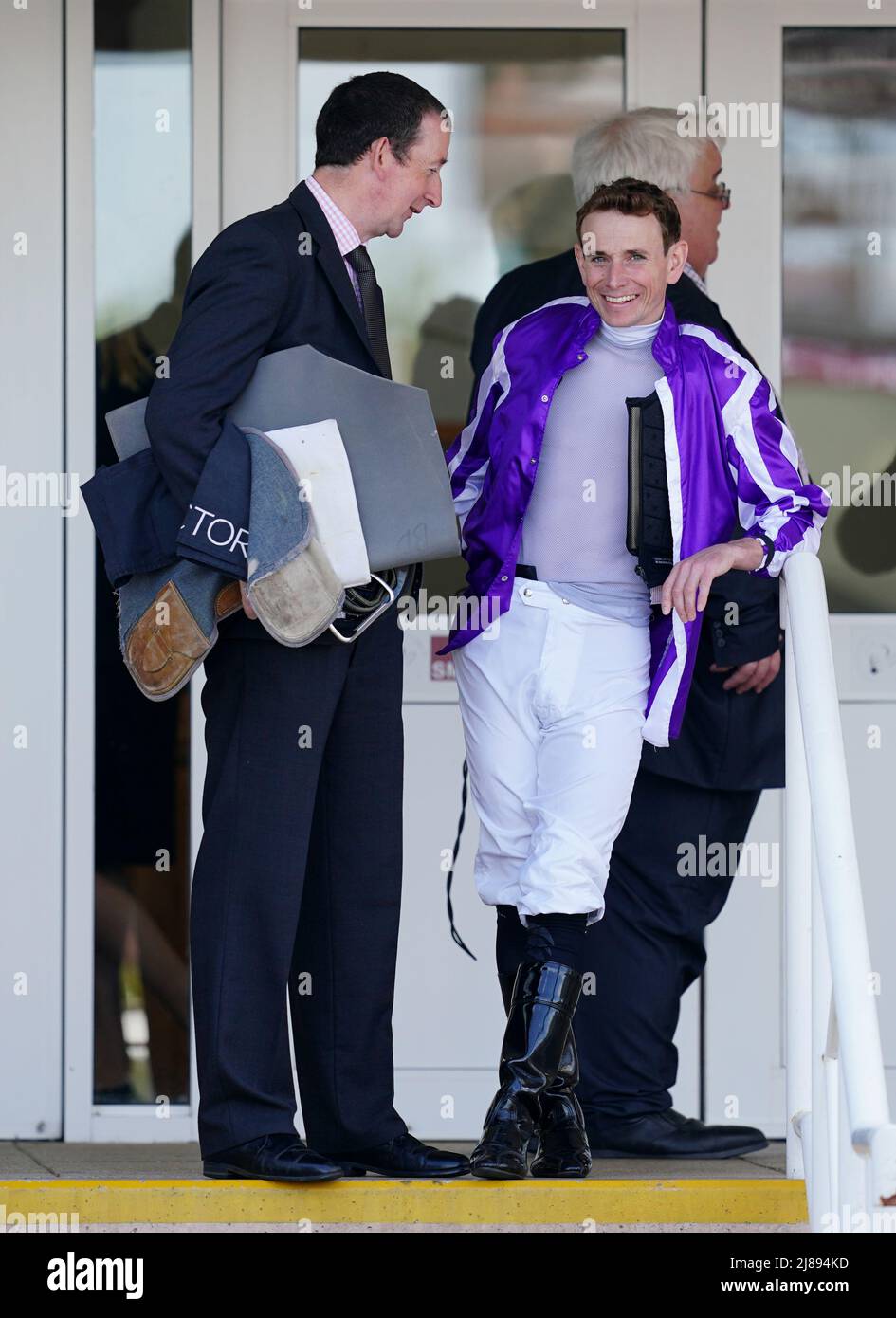 Ryan Moore à l'hippodrome de Newbury. Date de la photo: Samedi 14 mai 2022. Banque D'Images