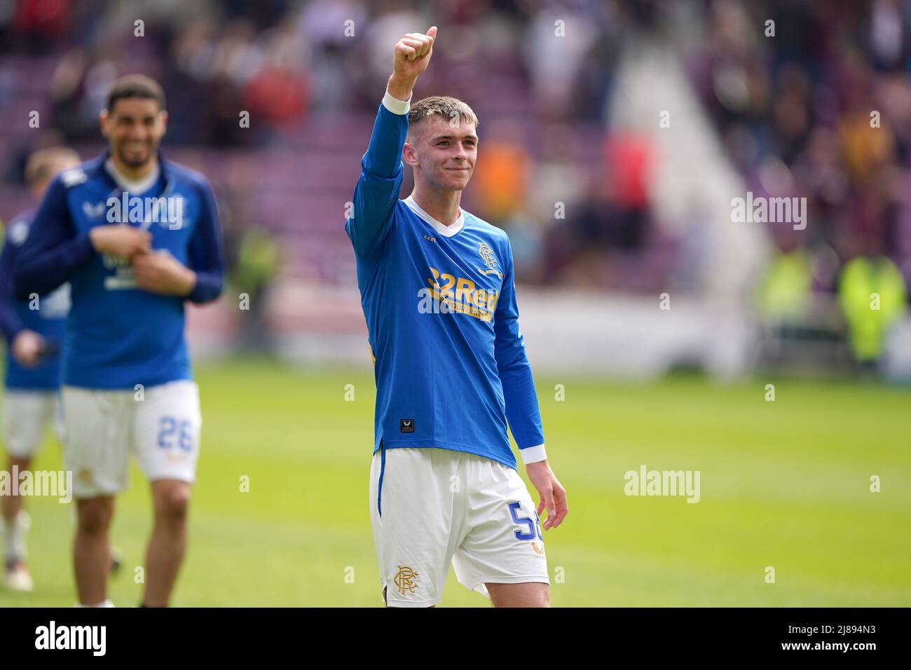 Cole McKinnon des Rangers après le match Cinch Premiership au parc Tynecastle, à Édimbourg. Date de la photo: Samedi 14 mai 2022. Banque D'Images