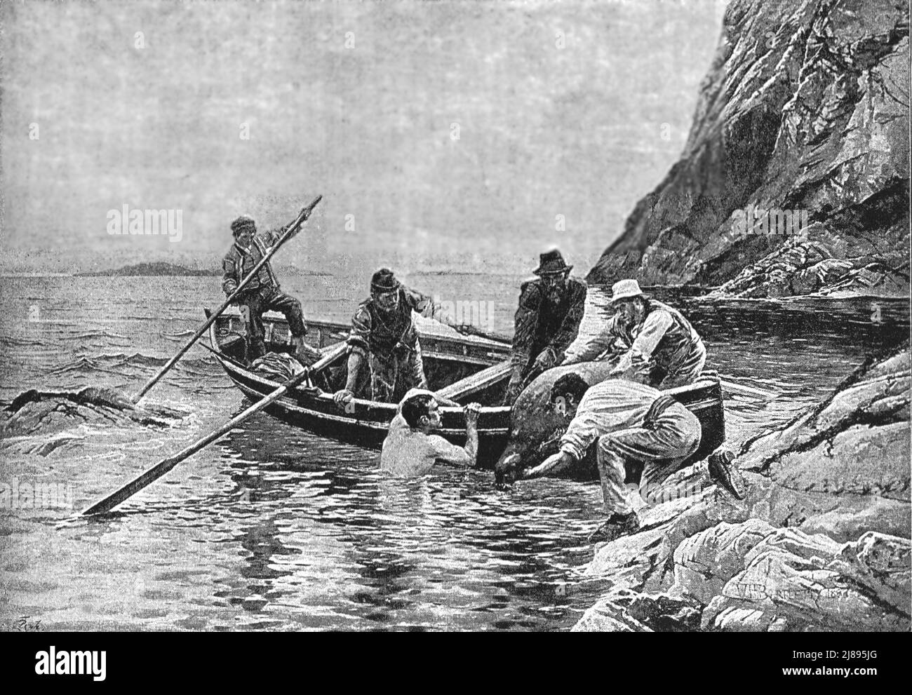 ''photos de l'année VIII, The Seal Diver, Co. Mayo', 1888. Depuis, « The Graphic. Un journal hebdomadaire illustré Volume38. Juillet à décembre, 1888'. Banque D'Images