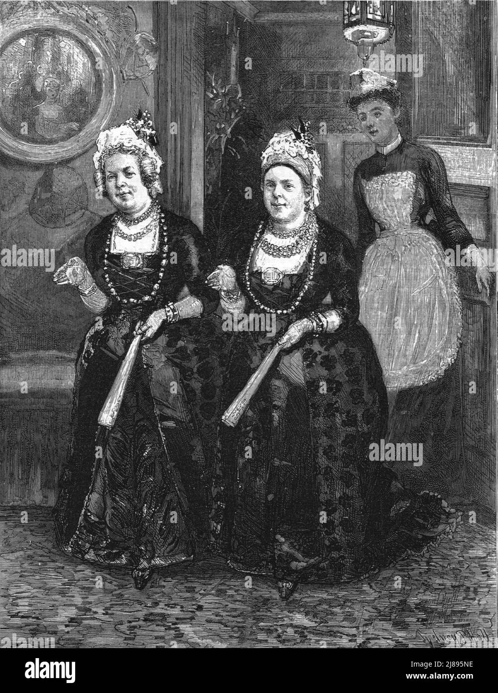 ''ce mariage malheureux, par Francis Eleanor Trollope, ils étaient tous les deux des petites femmes tashb nez", 1888. Depuis, « The Graphic. Un journal hebdomadaire illustré Volume38. Juillet à décembre, 1888'. Banque D'Images