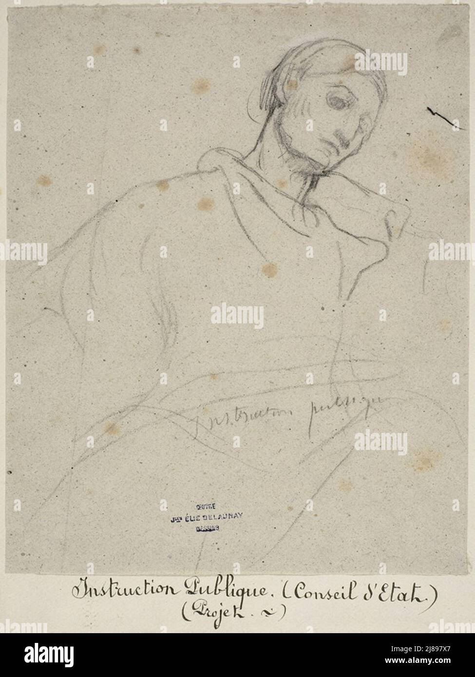 Étude pour "instruction publique", c. 1873. Banque D'Images