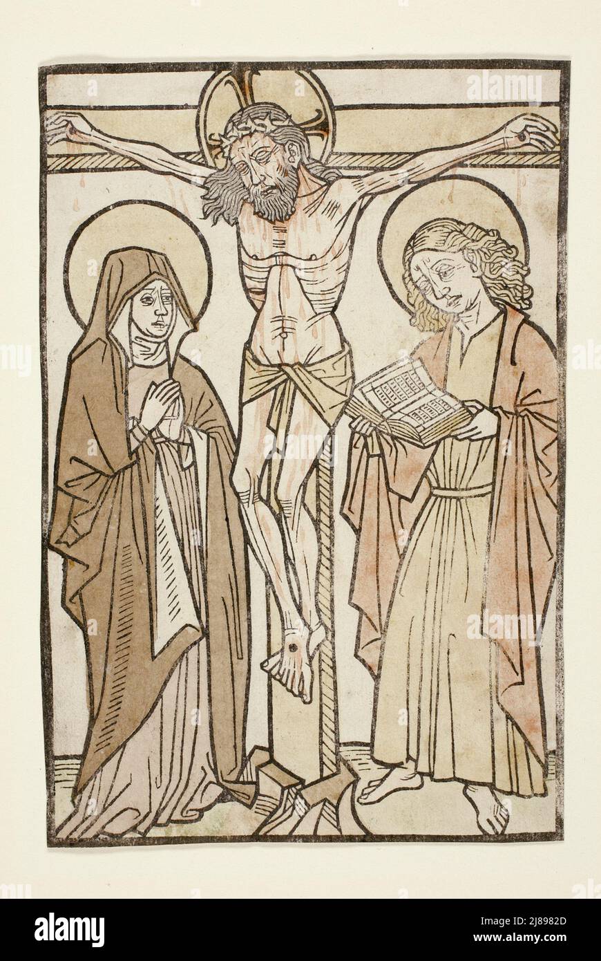 Christ sur la Croix entre Marie et Saint Jean, 1460/70. Banque D'Images