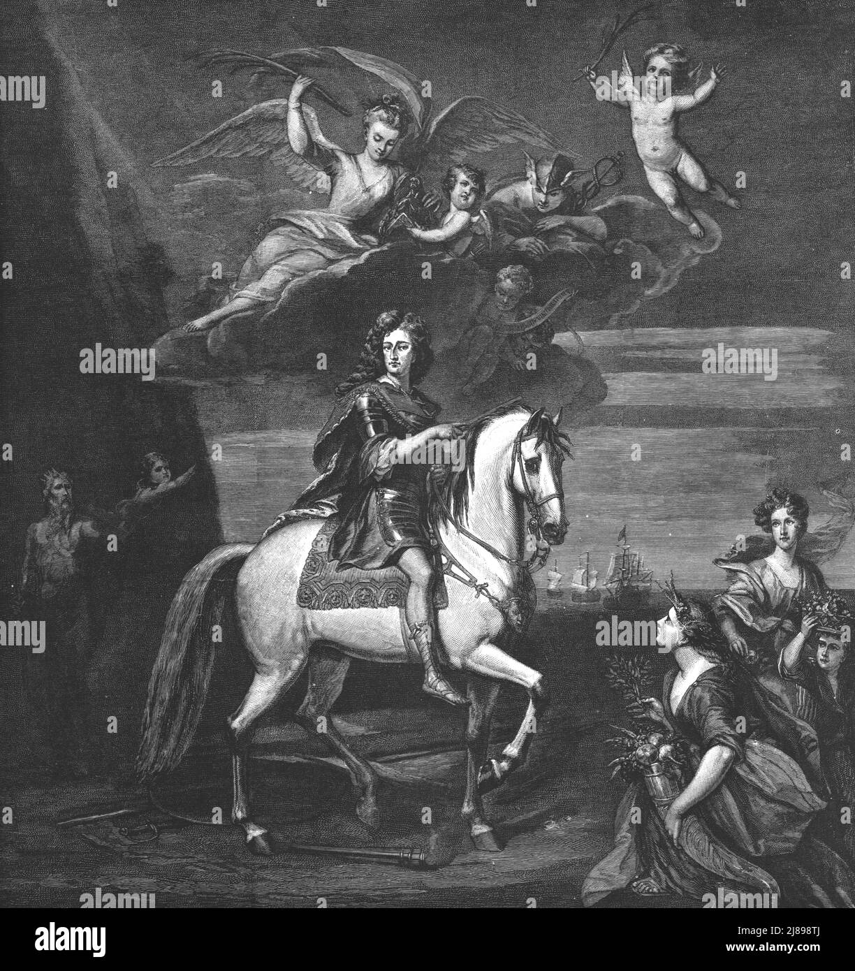 ''le débarquement du roi William III Après la paix de Kyswick, 1697', 1888. Depuis, « The Graphic. Un journal hebdomadaire illustré Volume 38. Juillet à décembre, 1888'. Banque D'Images
