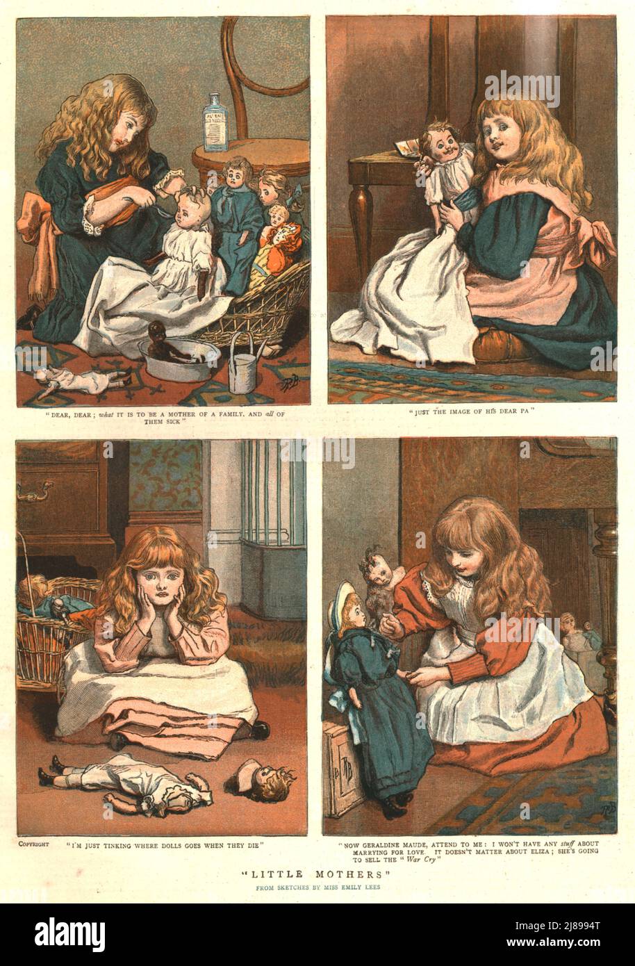 ''les petites mères; après Mlle Emily Lees', 1888. Depuis, « The Graphic. Un journal hebdomadaire illustré Volume 38. Juillet à décembre, 1888'. Banque D'Images