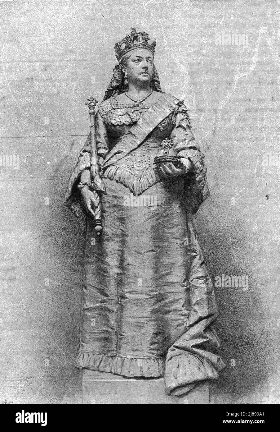 ''Prince Albert Victor en Inde--Statue de la Reine à Oudipur, récemment dévoilée par son Altesse', 1890. Banque D'Images