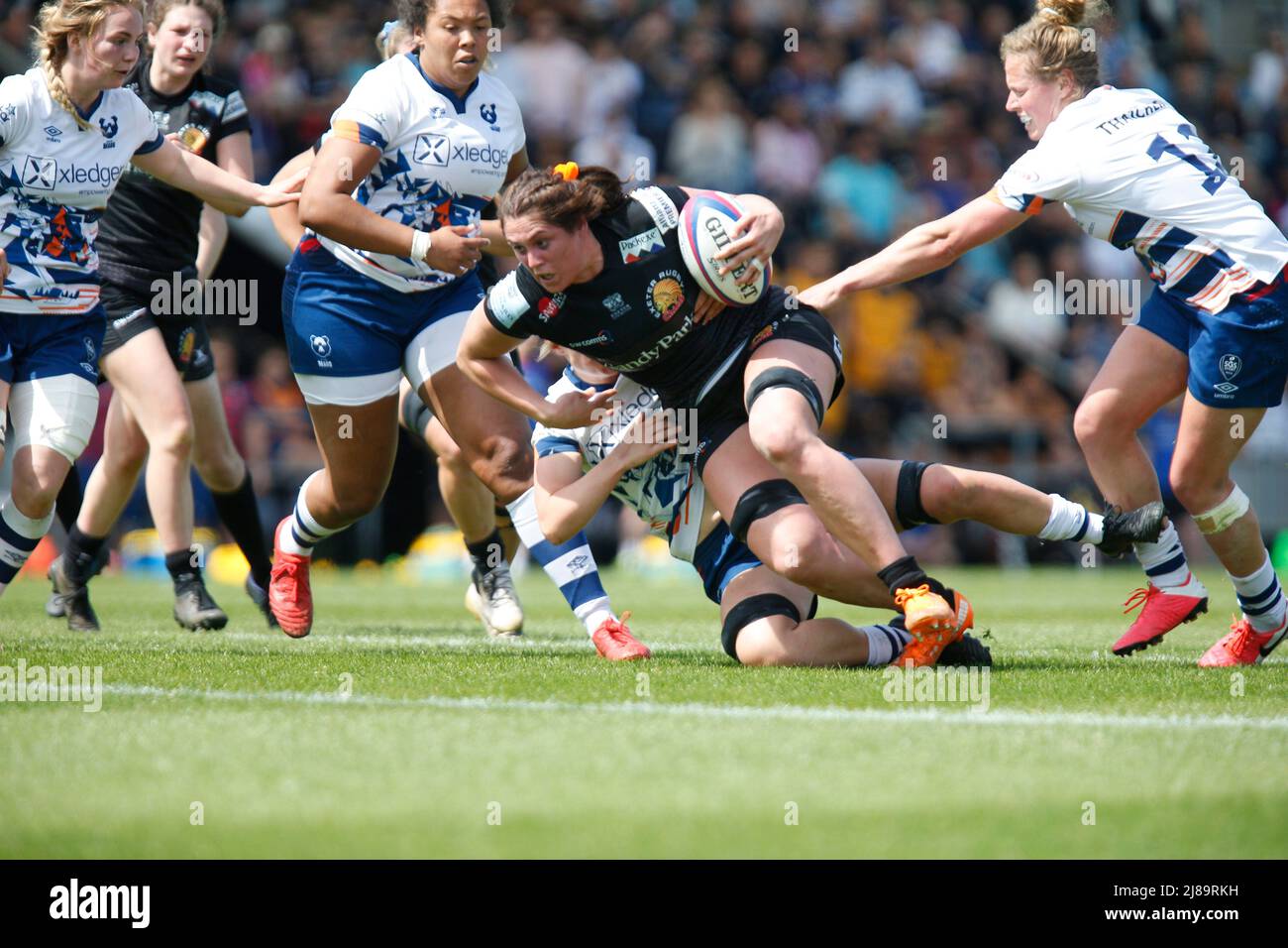 Exeter Chief's Linde van der Velden attaque vers l'avant femmes Allianz Premier 15s - Exeter Chiefs Women contre Bristol Bears Women - Samedi 14th mai 2022 - Sandy Park - Exeter, Samedi 14 mai 2022 - Sandy Park - Exeter - Royaume-Uni crédit photo obligatoire : Martin Edwards crédit : Martin Edwards/Alay Live News Banque D'Images