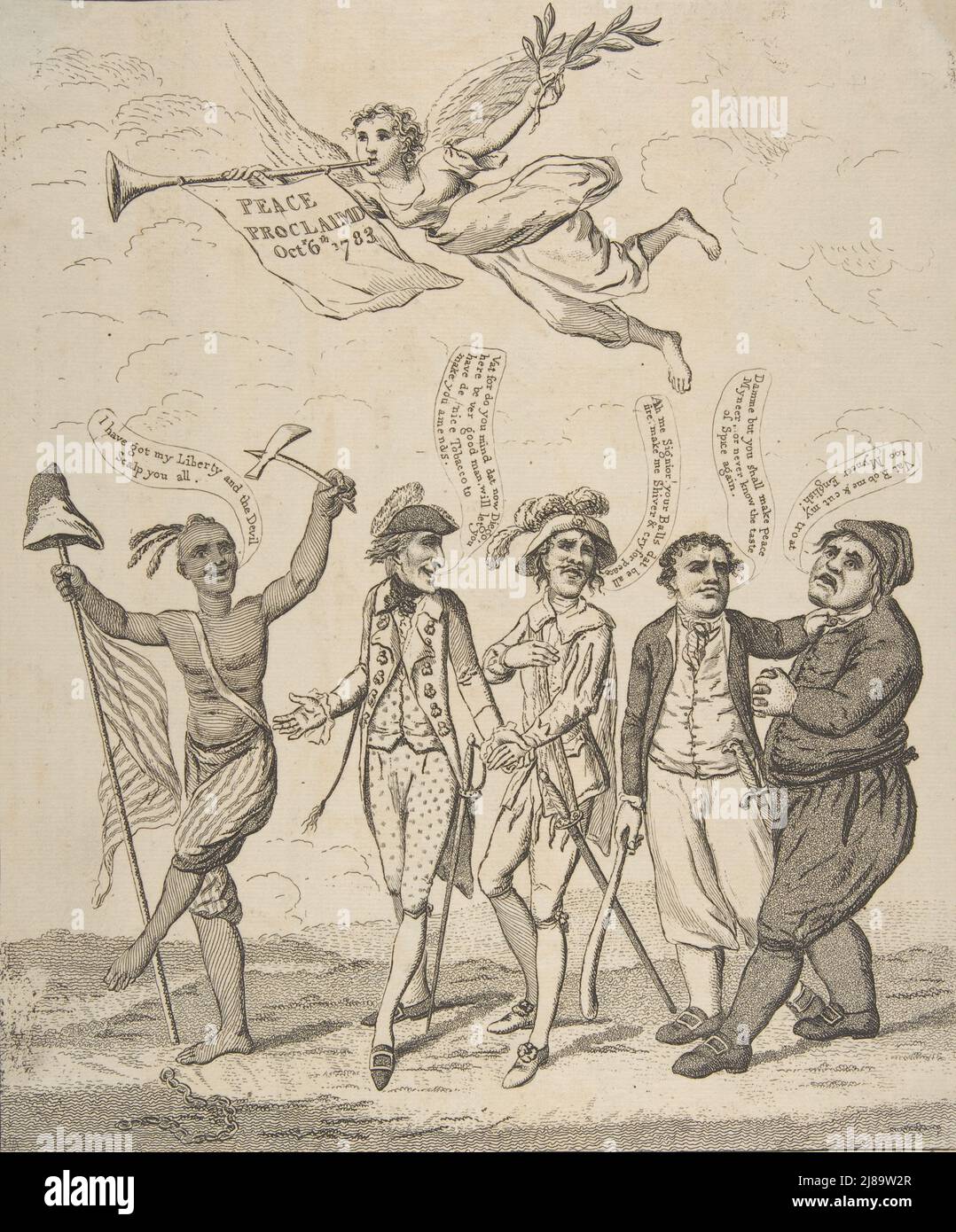 Proclamation de la paix, 21 octobre 1783. Banque D'Images