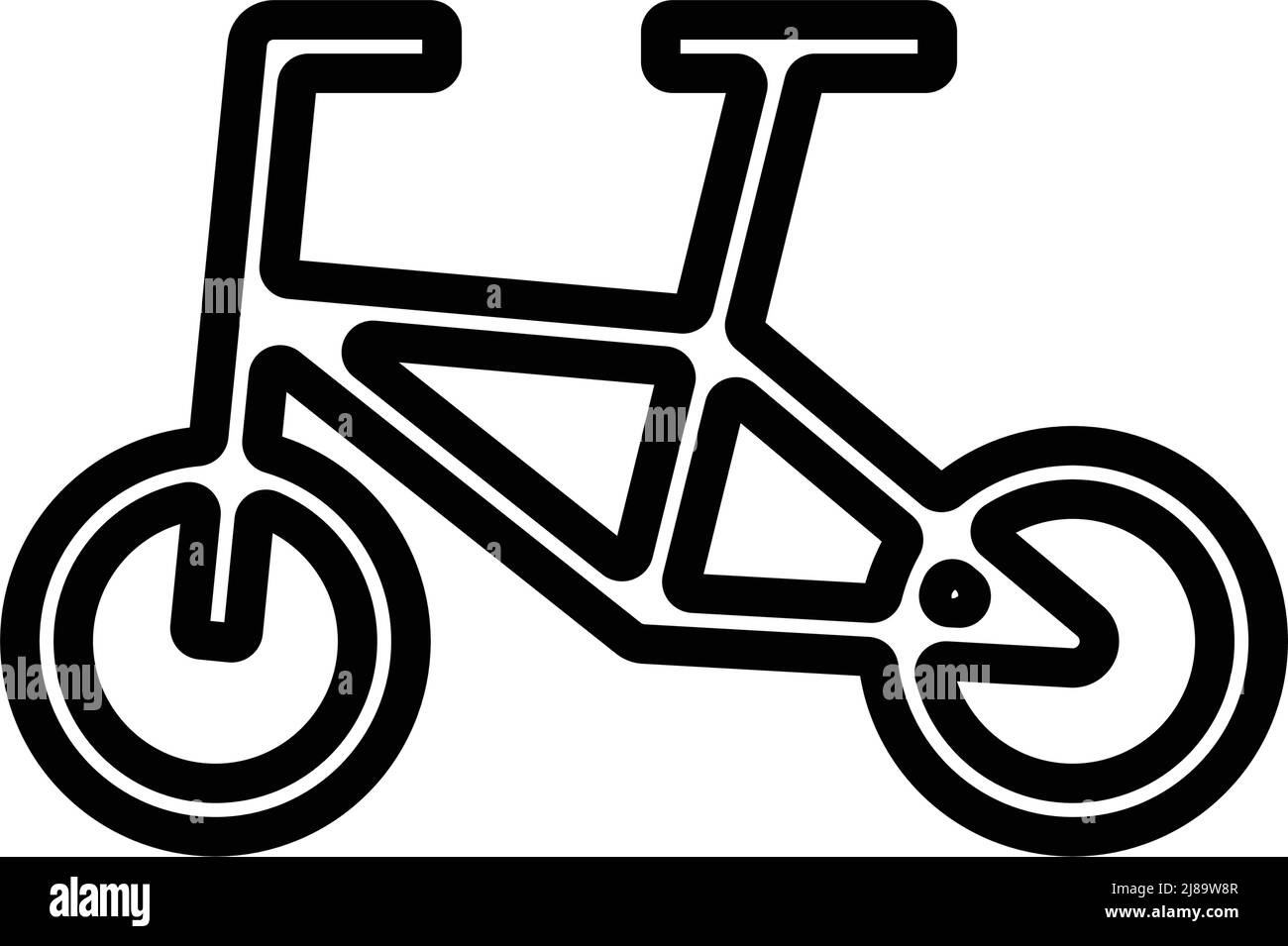 Une icône simple d'un vélo. Vecteur modifiable. Illustration de Vecteur