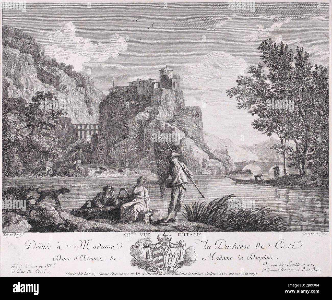 Vue d'Italie. Le Bas, 18th siècle. Banque D'Images