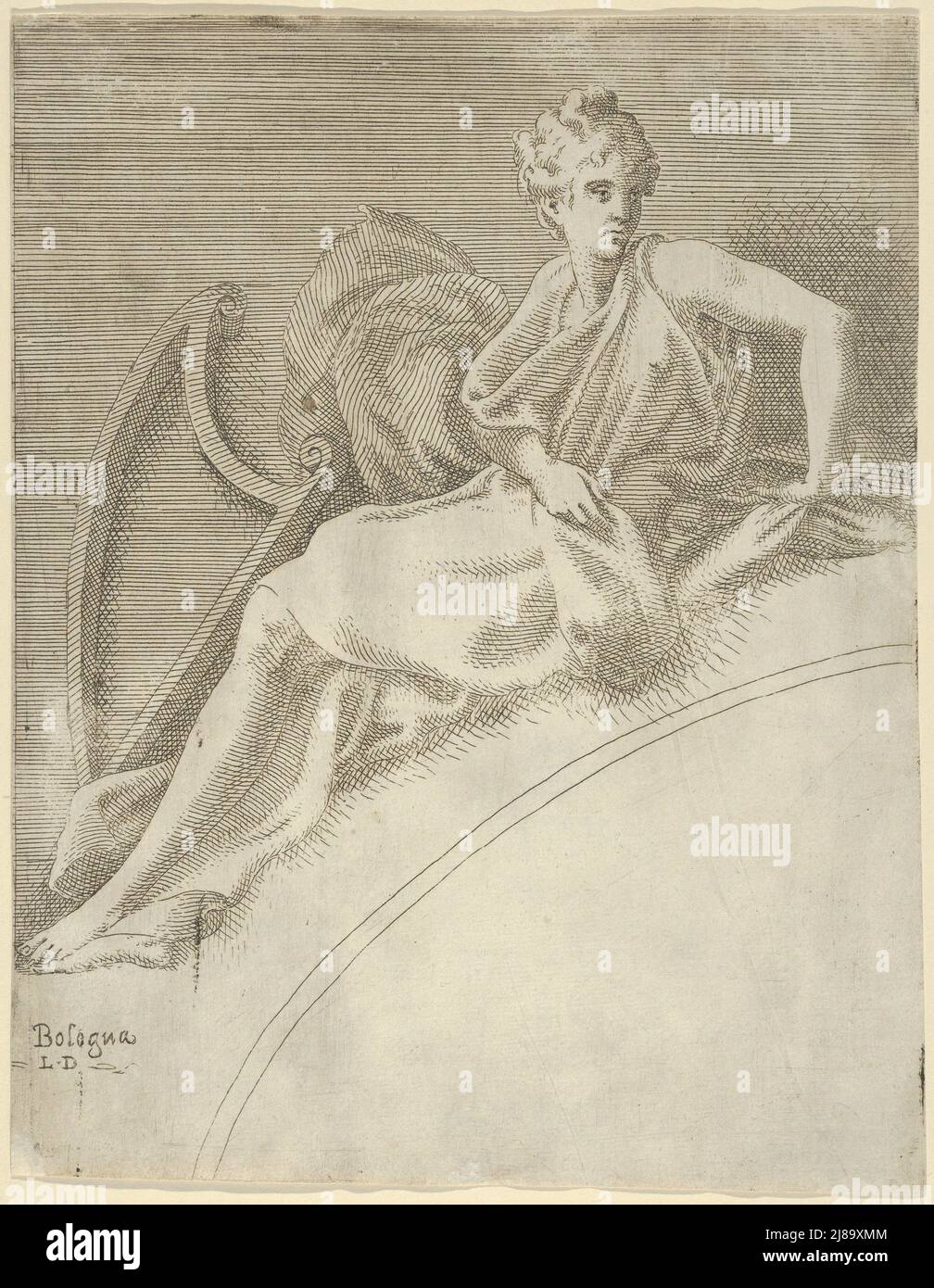Terpsichore, de la série 'douze Muses and Goddesses', ca. 1542-45. Banque D'Images