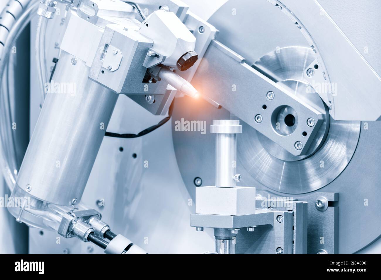 n diffractomètre à rayons X pendant la mesure, analyse des matériaux méthode d'analyse matériel de laboratoire, technologie de mouvement cinétique, avancement, inno Banque D'Images