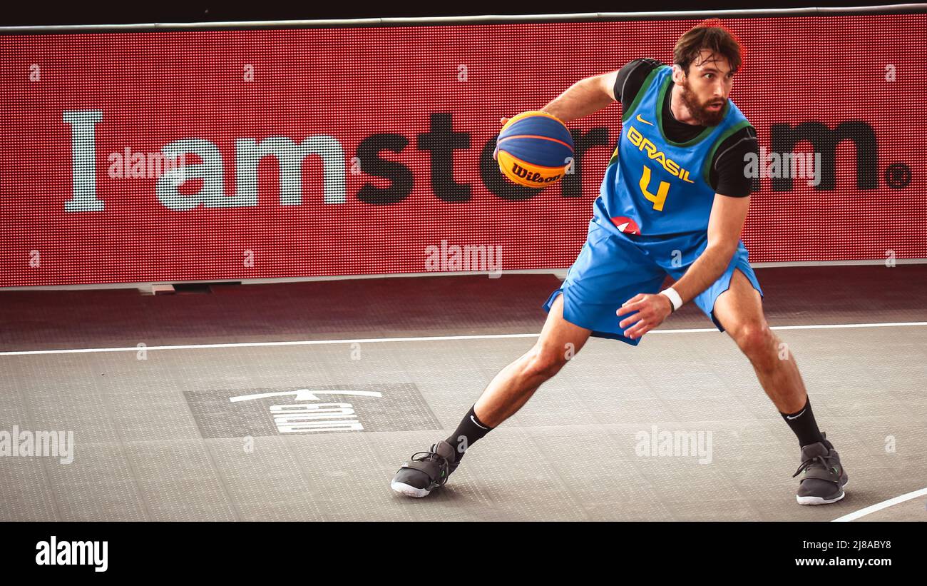 Amsterdam, pays-Bas, 18 juin 2019 : Jefferson Socas en action lors de la coupe du monde de basket-ball 3x3 de la FIBA Banque D'Images