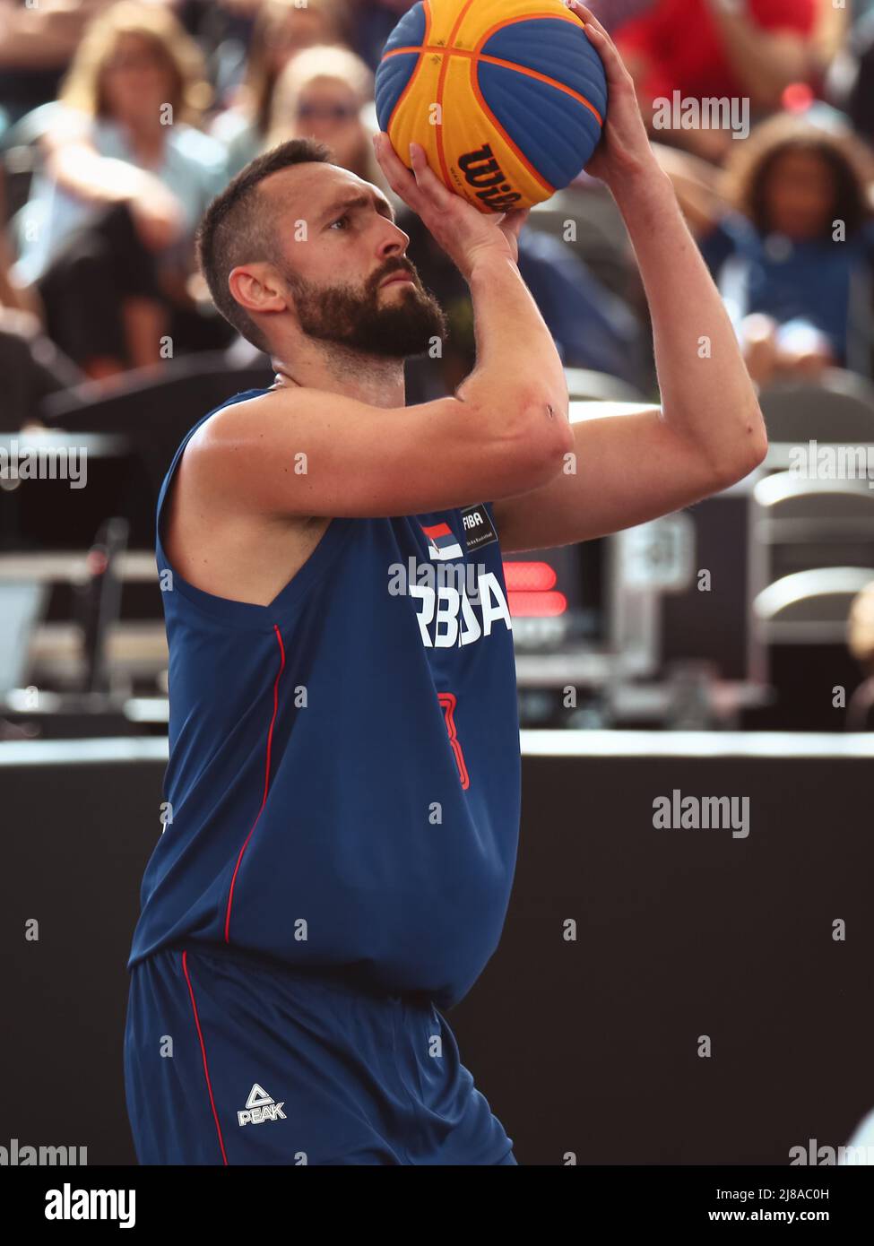 Amsterdam, pays-Bas, le 19 juin 2019 : joueur de basket-ball Dejan Majstanovic lors de la coupe du monde de basket-ball 3x3 de la FIBA Banque D'Images