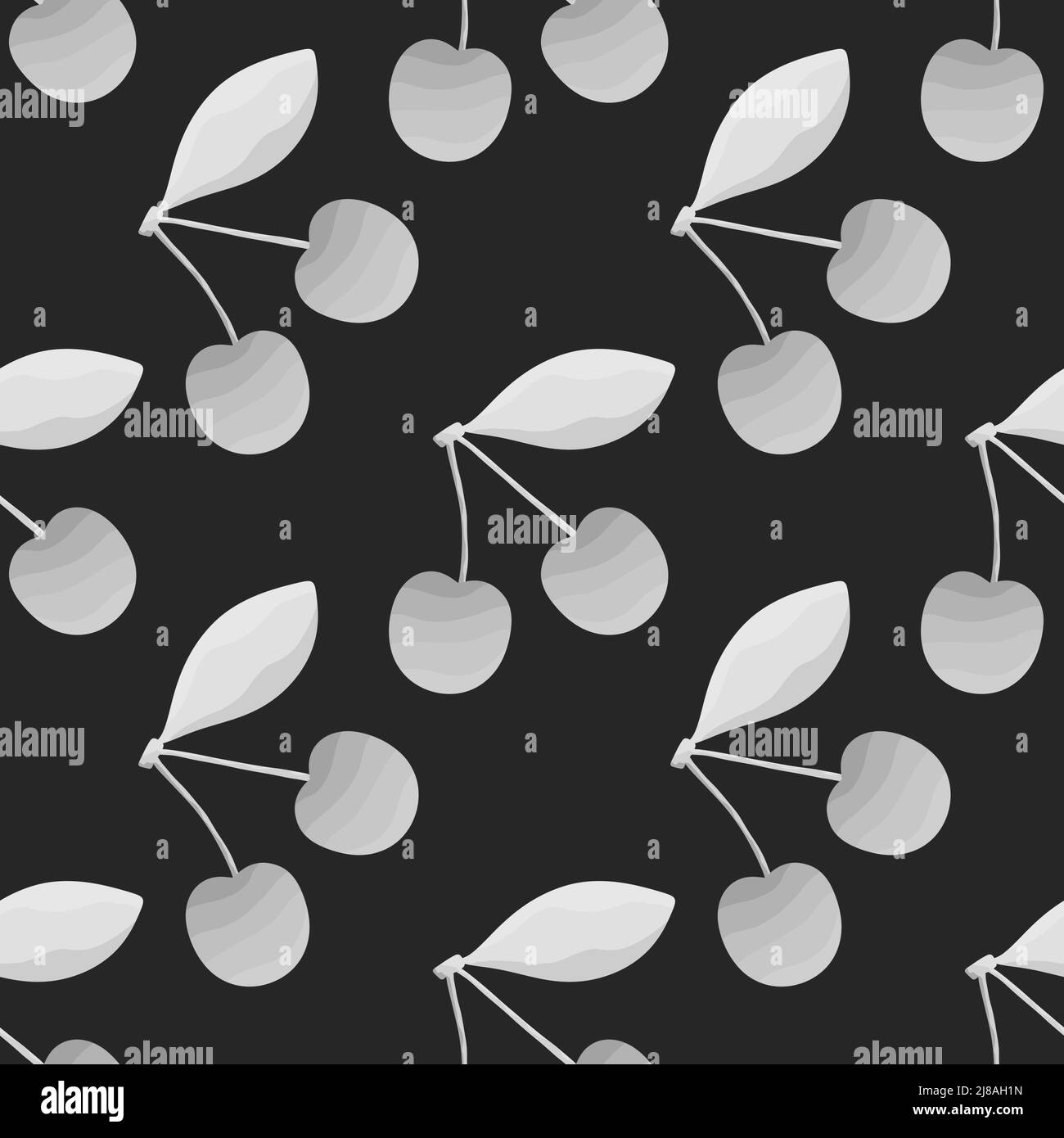 Motif de cerise sans couture aux fruits d'été pour les tissus et l'emballage, les draps et les enfants, ainsi que le papier d'emballage et les passe-temps Banque D'Images