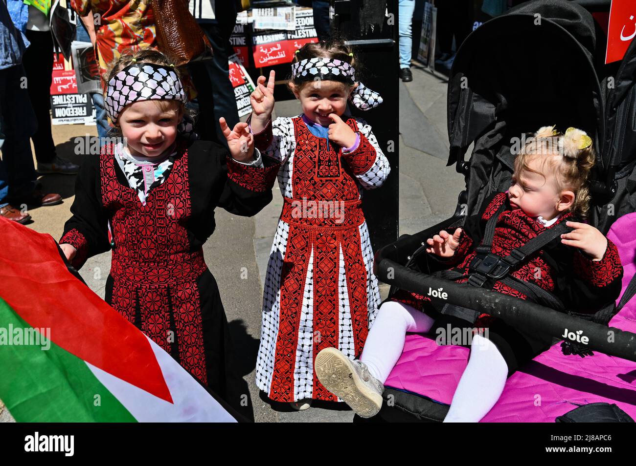 La création britannique de la criminalisation Balfour le peuple palestinien. Des milliers de mars contre 74 ans de Nakba. Nous nous opposons à la Palestine et à l'apartheid!. Justice pour #Shireen, l'assassinat par Israël du correspondant d'Aljazeera Shireen Abu Akleh à Jénine tué par des soldats israéliens à la BBC, Londres, Royaume-Uni. - 14 mai 2022. Banque D'Images