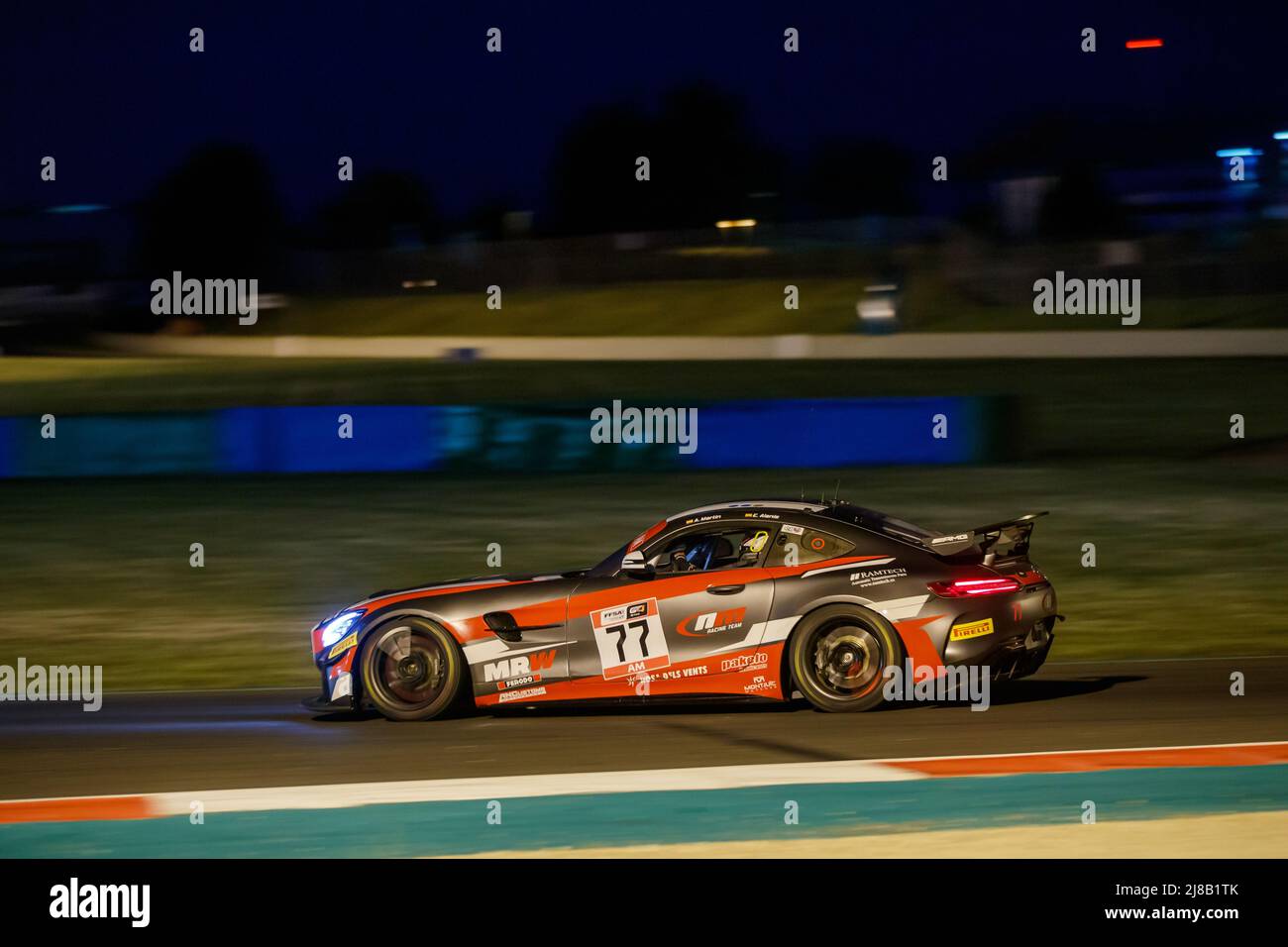 77 ALANIS Eric, DE MARTIN Alberto, NM Racing Team, Mercedes-AMG GT4, action lors de la ronde 2nd du Championnat de France FFSA GT 2022, du 13 au 15 mai sur le circuit de Nevers Magny-cours à Magny-cours, France - photo Alexandre Guillaumot / DPPI Banque D'Images