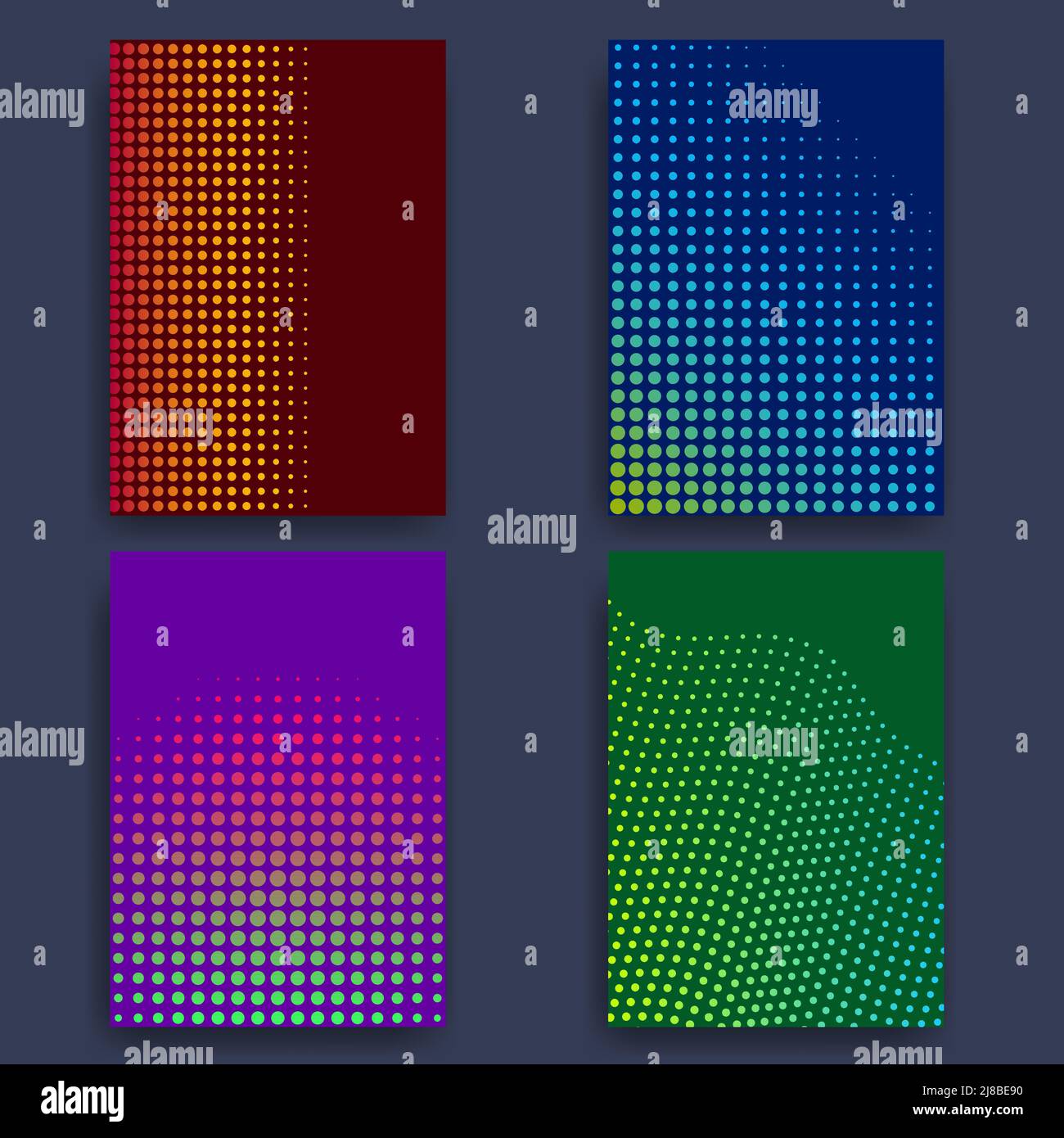 couleur de la forme de la géométrie de motif en pointillés Illustration de Vecteur