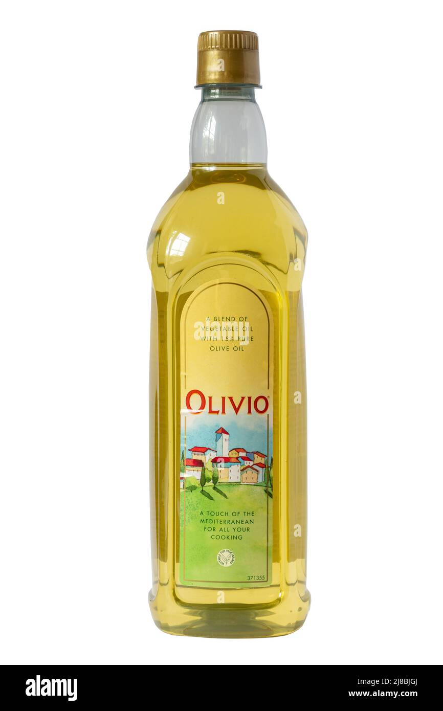Bouteille d'huile de cuisson Olivio, mélange d'huile végétale et d'huile d'olive Banque D'Images