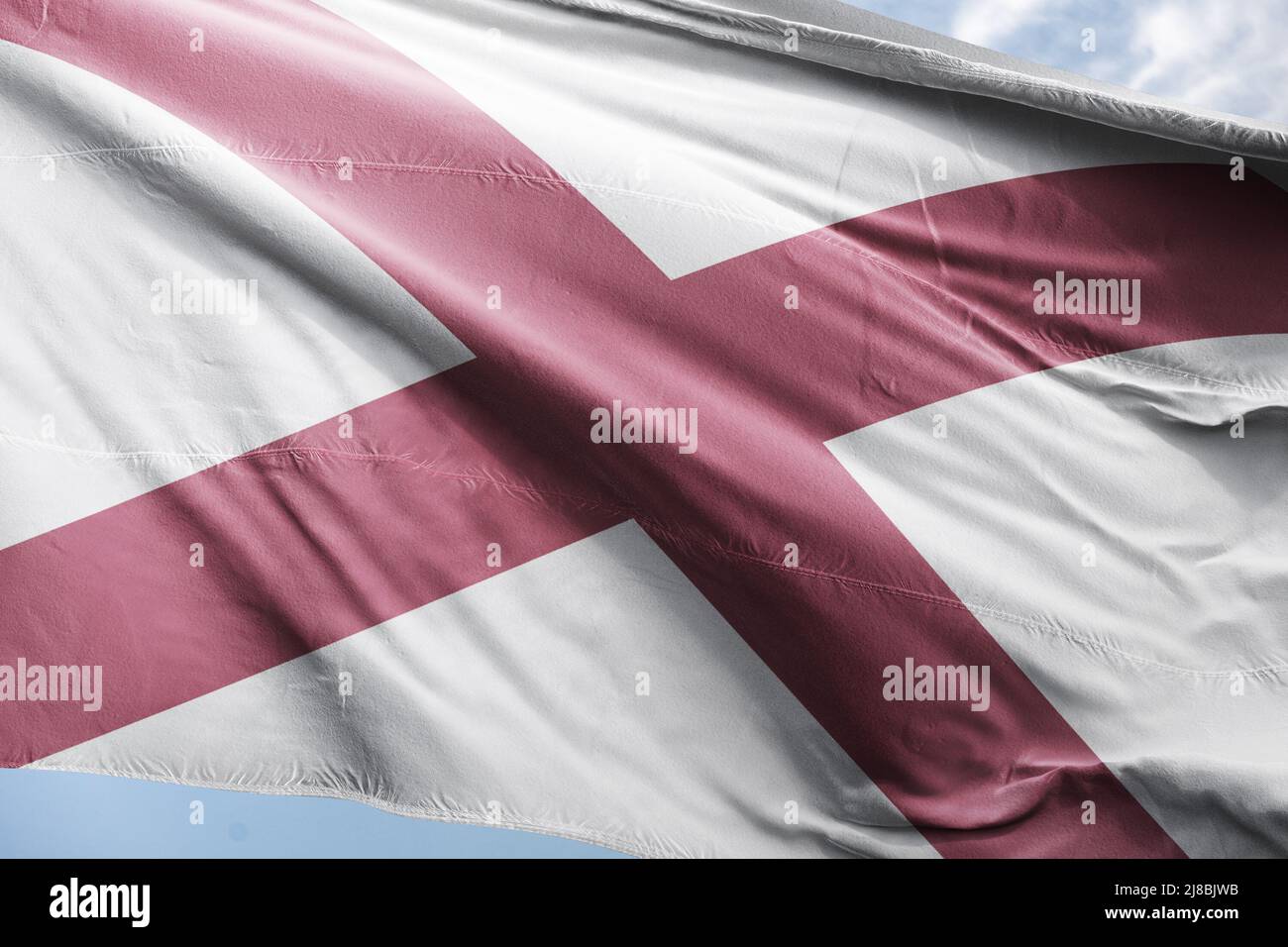 Drapeau de l'Irlande du Nord sur le ciel spectaculaire Banque D'Images