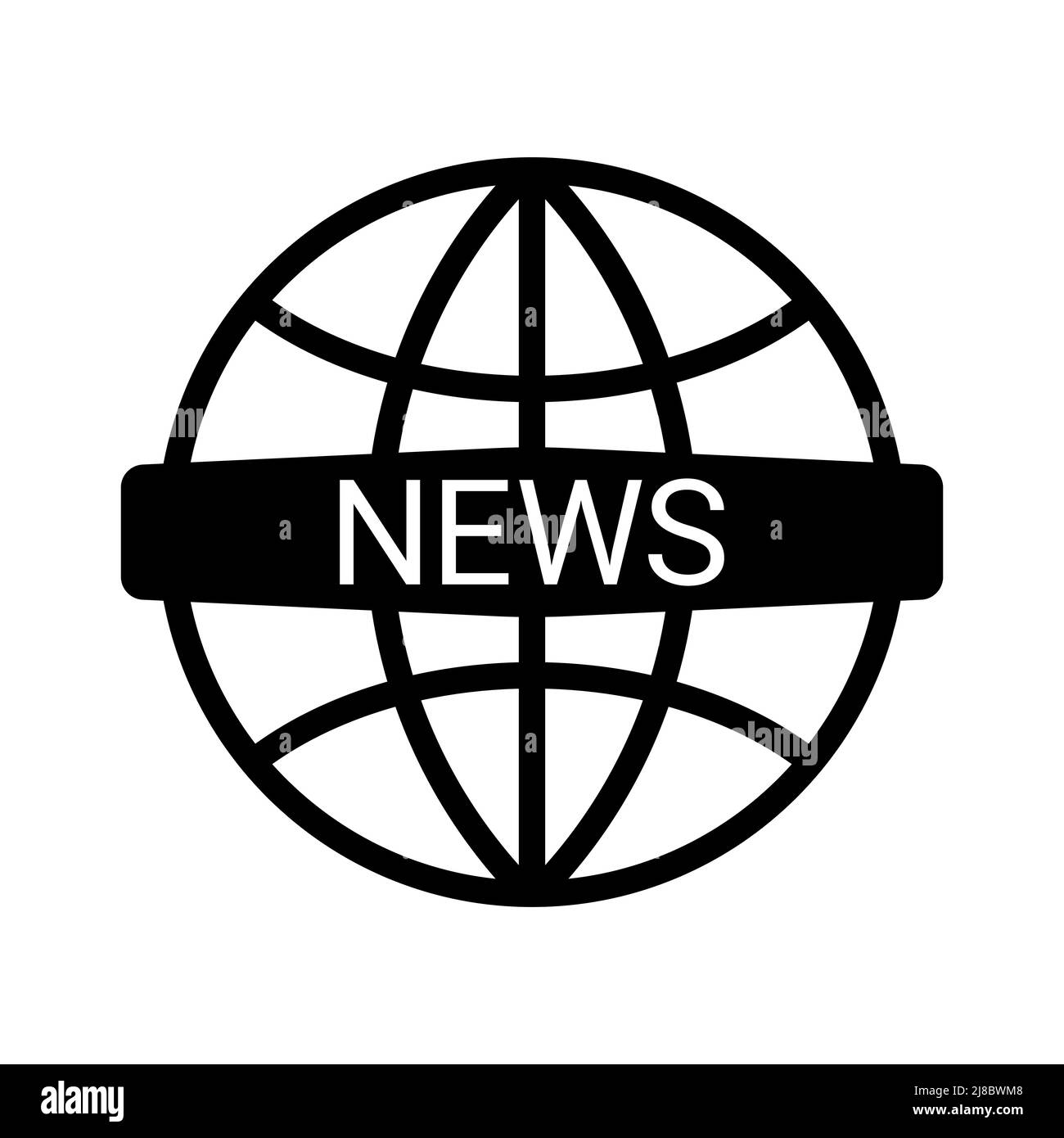 Icône TV News Vector isolée sur fond blanc Illustration de Vecteur