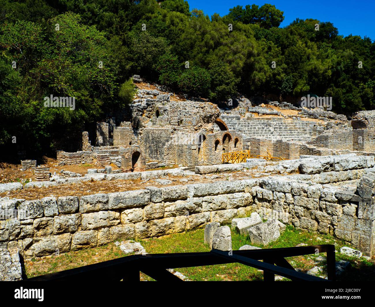 Sanctuaire d'Asclépius dans le site archéologique de Butrinto en Albanie Banque D'Images