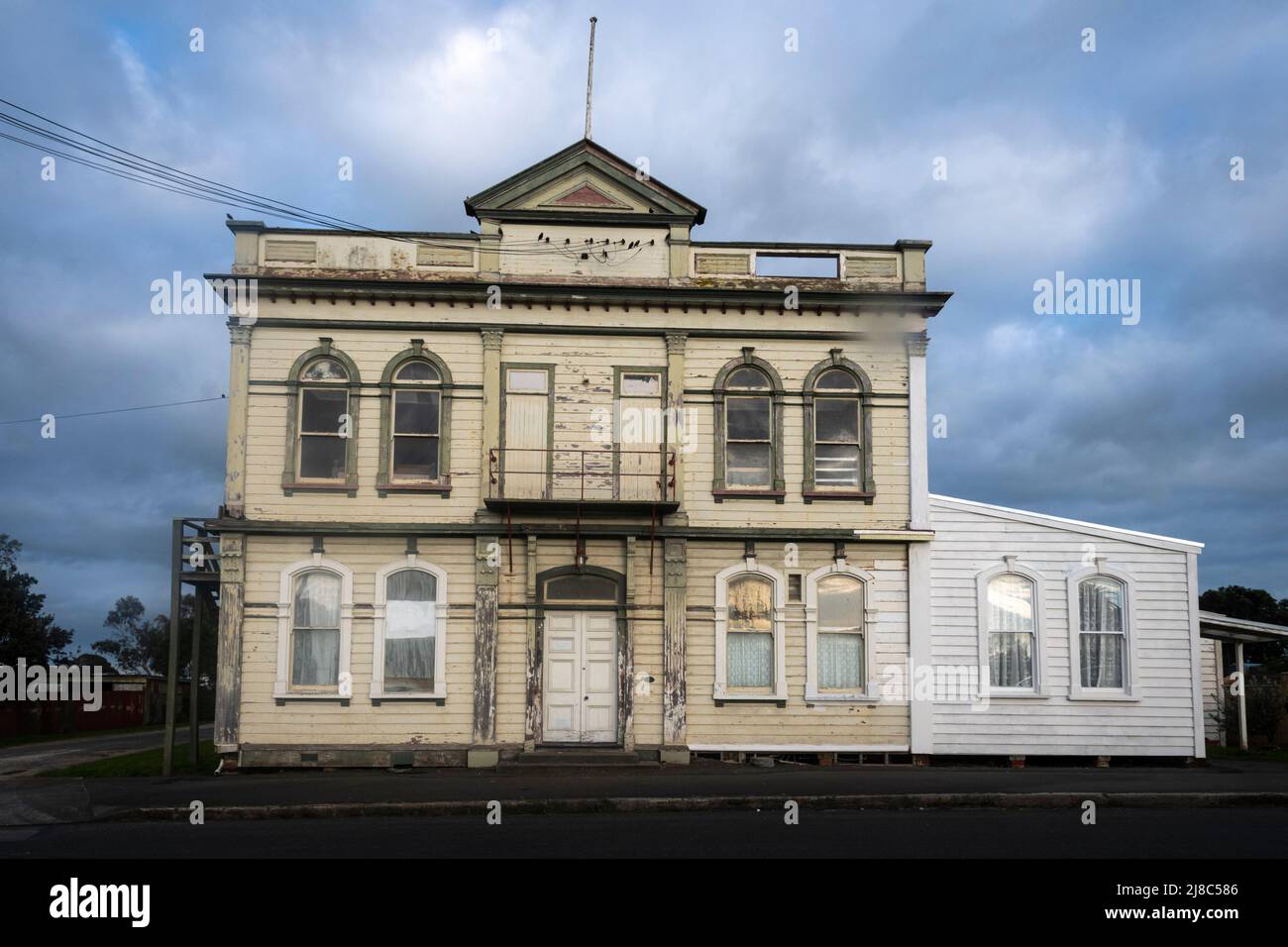 Bâtiment Old Bank, Waverly, South Taranaki, North Island, Nouvelle-Zélande Banque D'Images