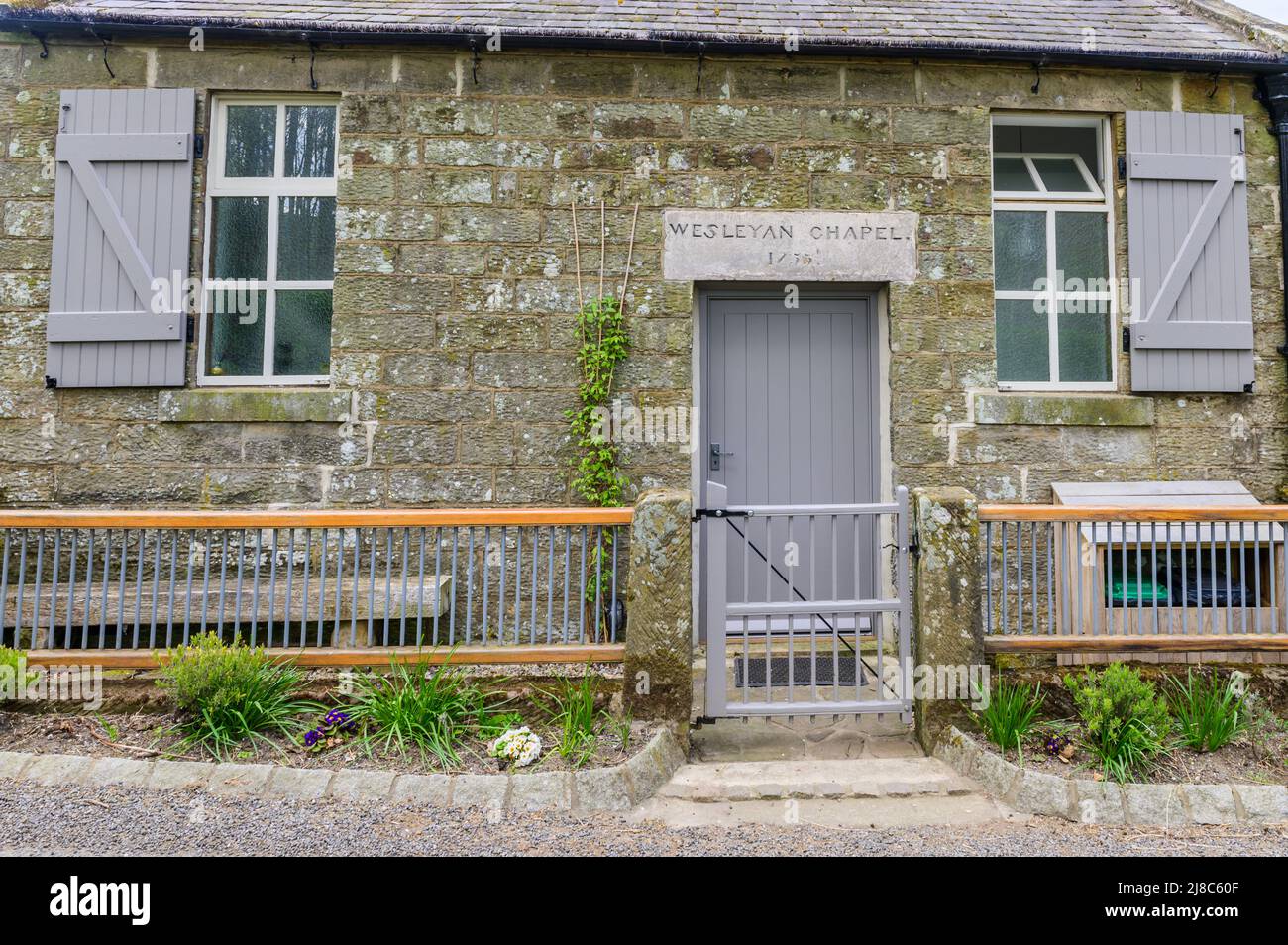 Chapelle Wesleyan rénovée à Botton à Danby Dale, dans le nord du Yorkshire Banque D'Images