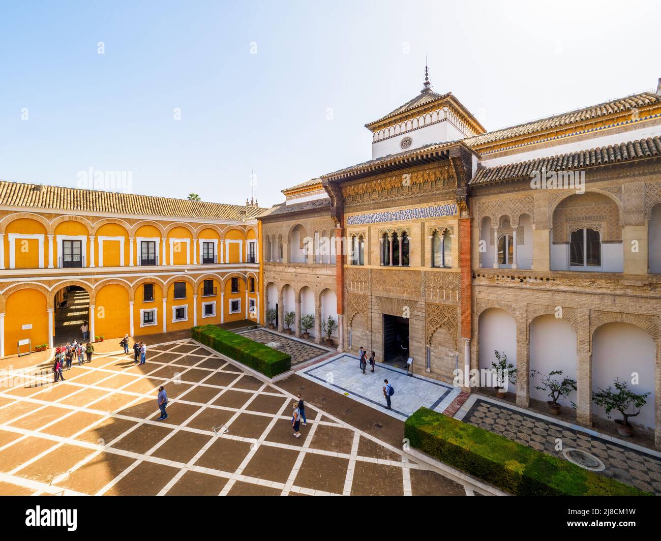 Patio de la Montería - Real Alcazar - Séville, Espagne Banque D'Images
