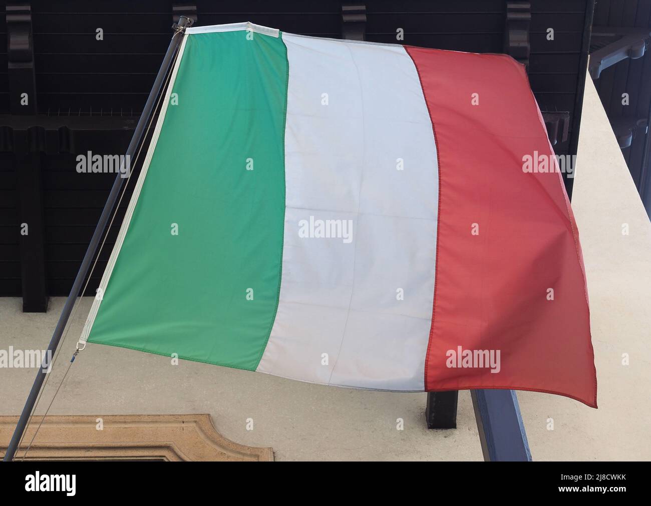 Le drapeau national italien de l'Italie, l'Europe Banque D'Images