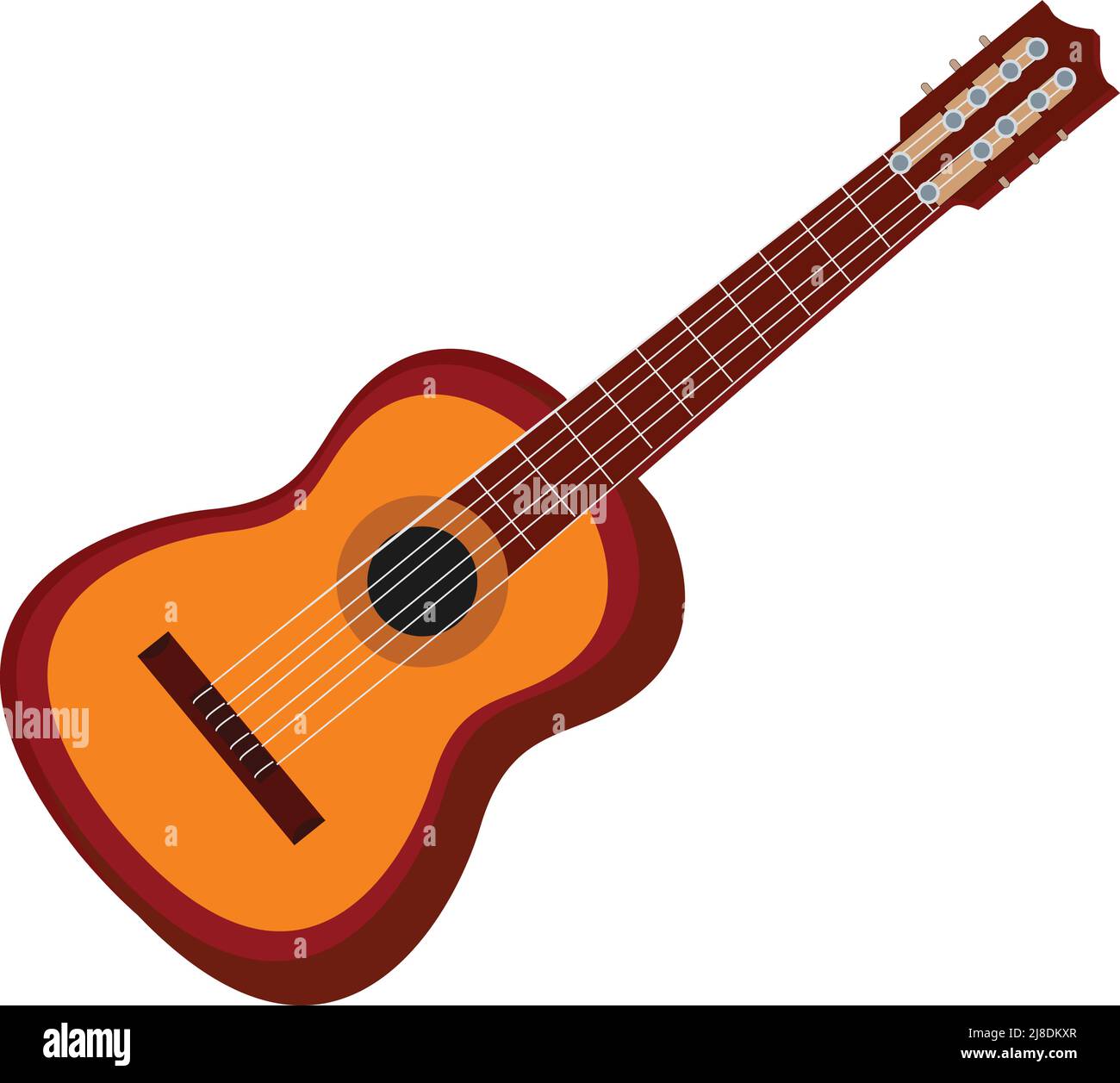 illustration vectorielle guitare. sur fond blanc Illustration de Vecteur