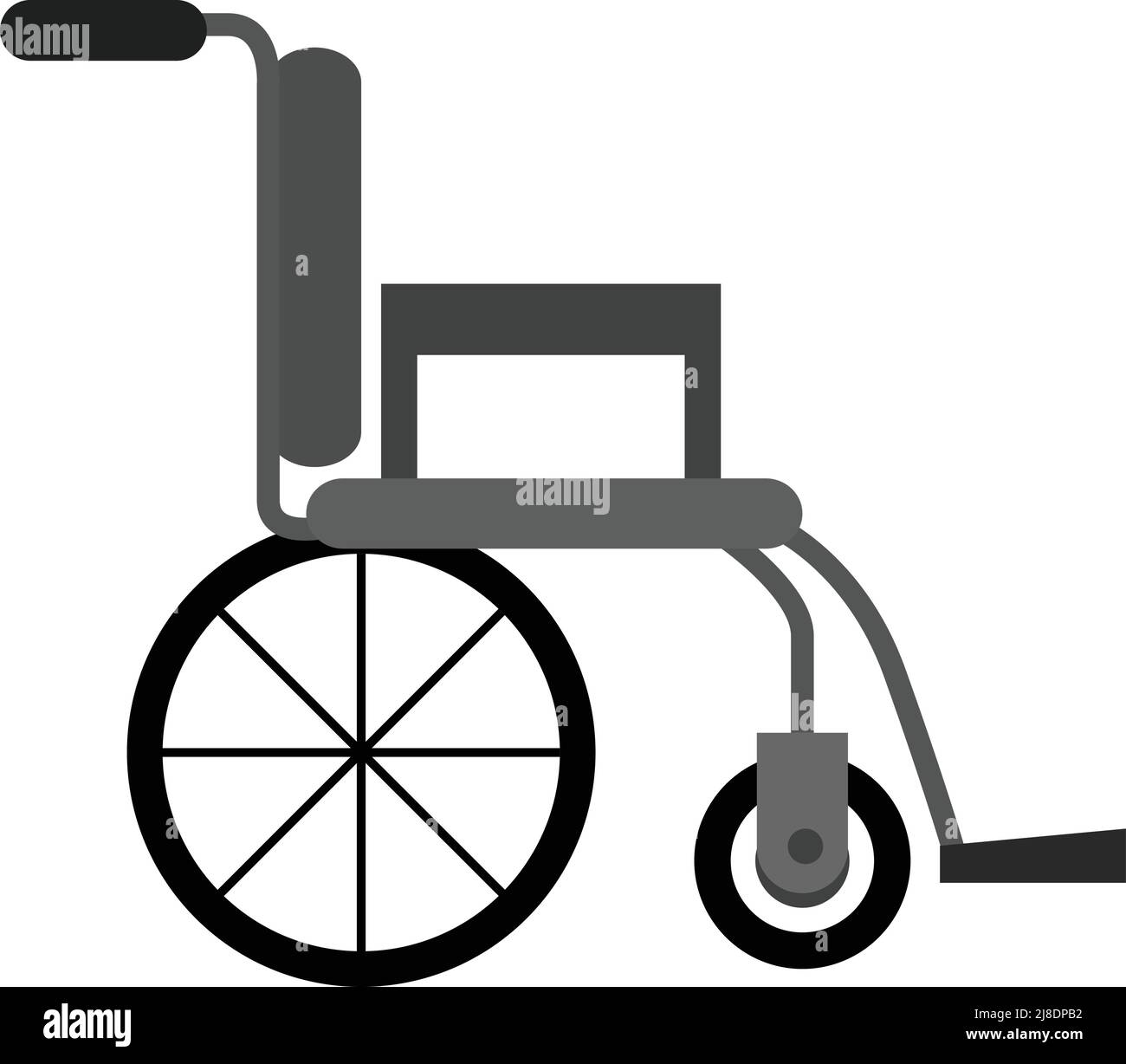 Vecteur d'icône de fauteuil roulant médical sur fond blanc Illustration de Vecteur