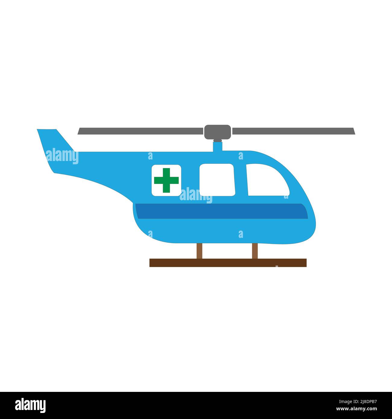 icône médicale d'hélicoptère ambulancier. sur fond blanc Illustration de Vecteur